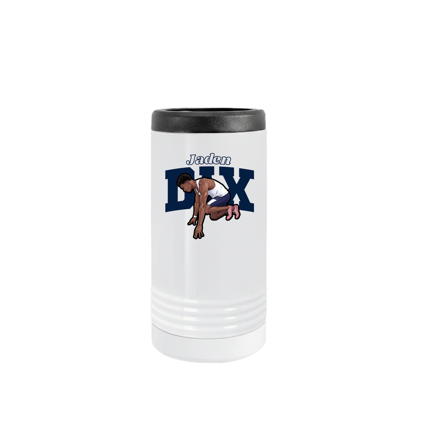 Slim Beverage Holder — Name Arch in White