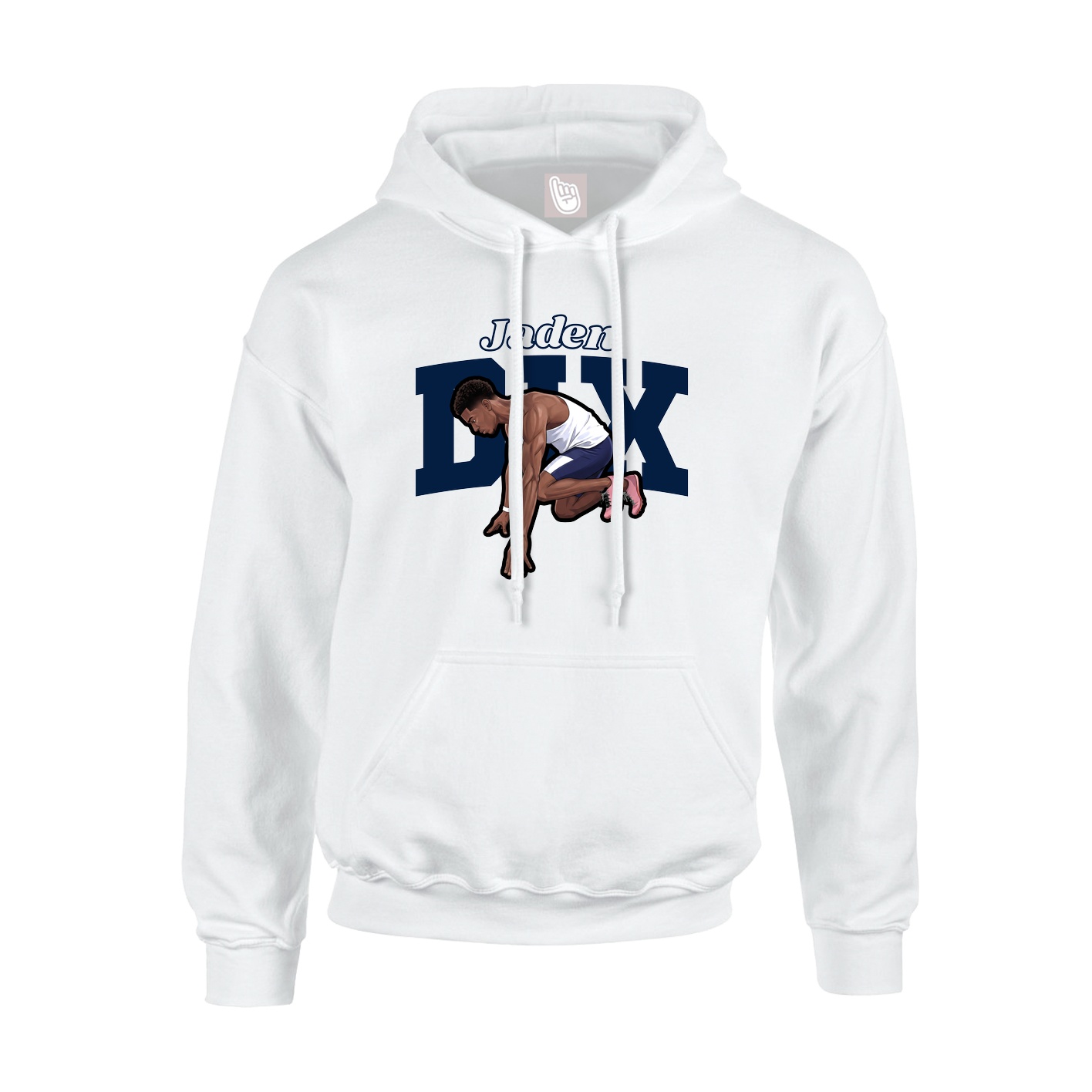 Hoodie — Name Arch in White