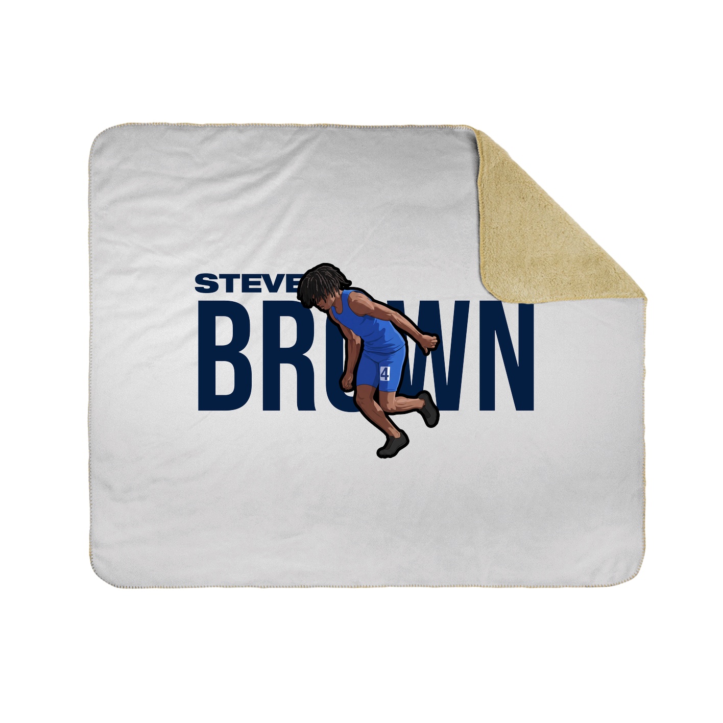 Throw Blanket — Player Name in White