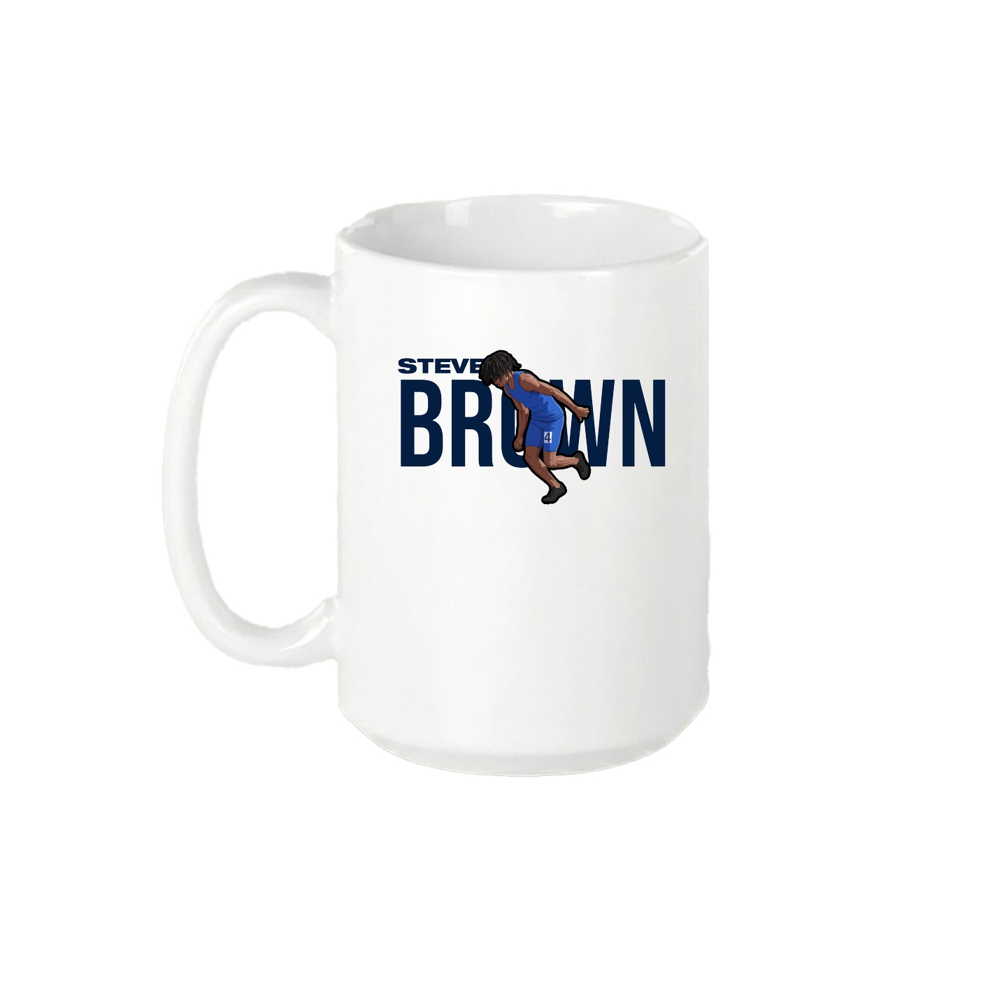15oz Coffee Mug — Player Name in White