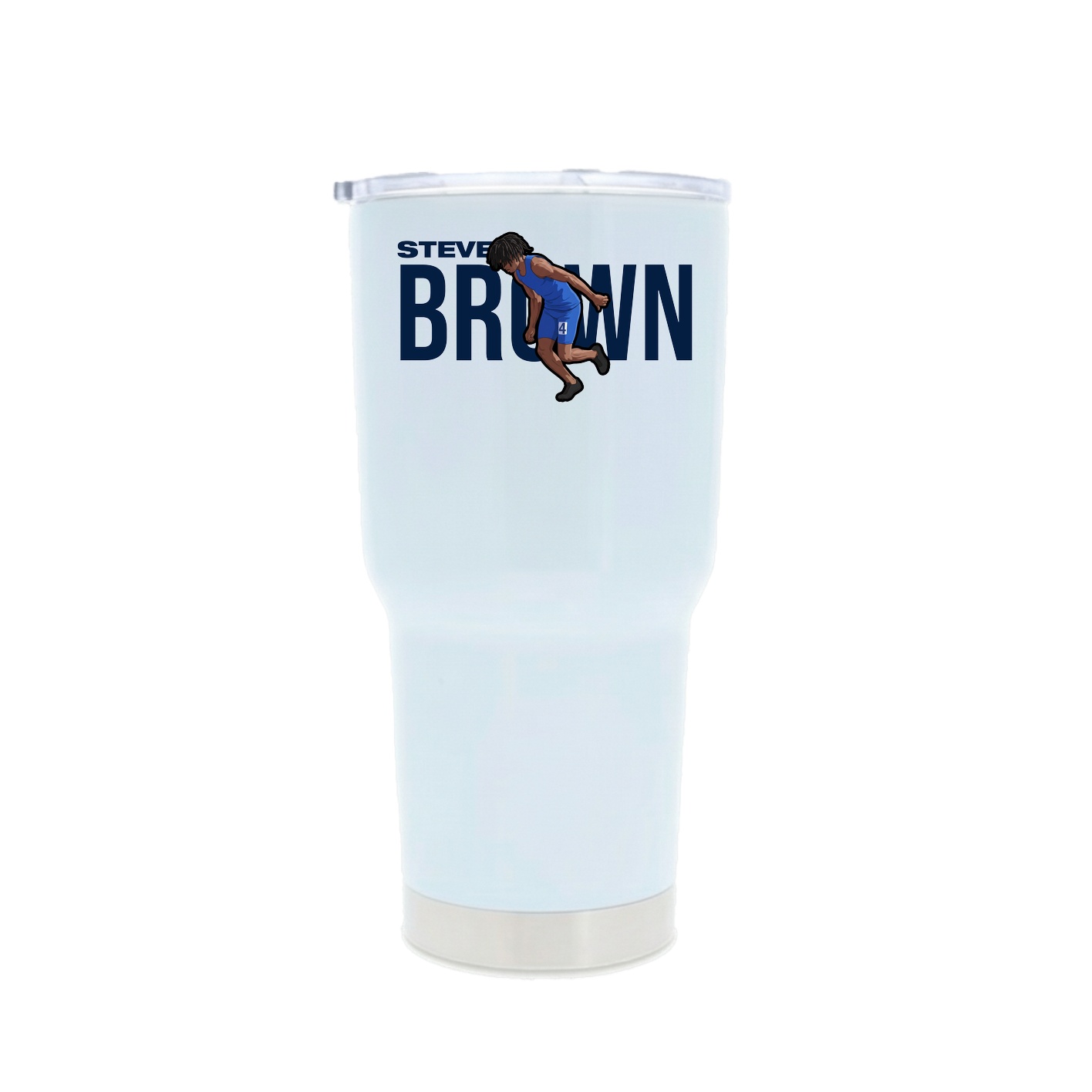 30oz Stainless Steel Tumbler — Player Name in White