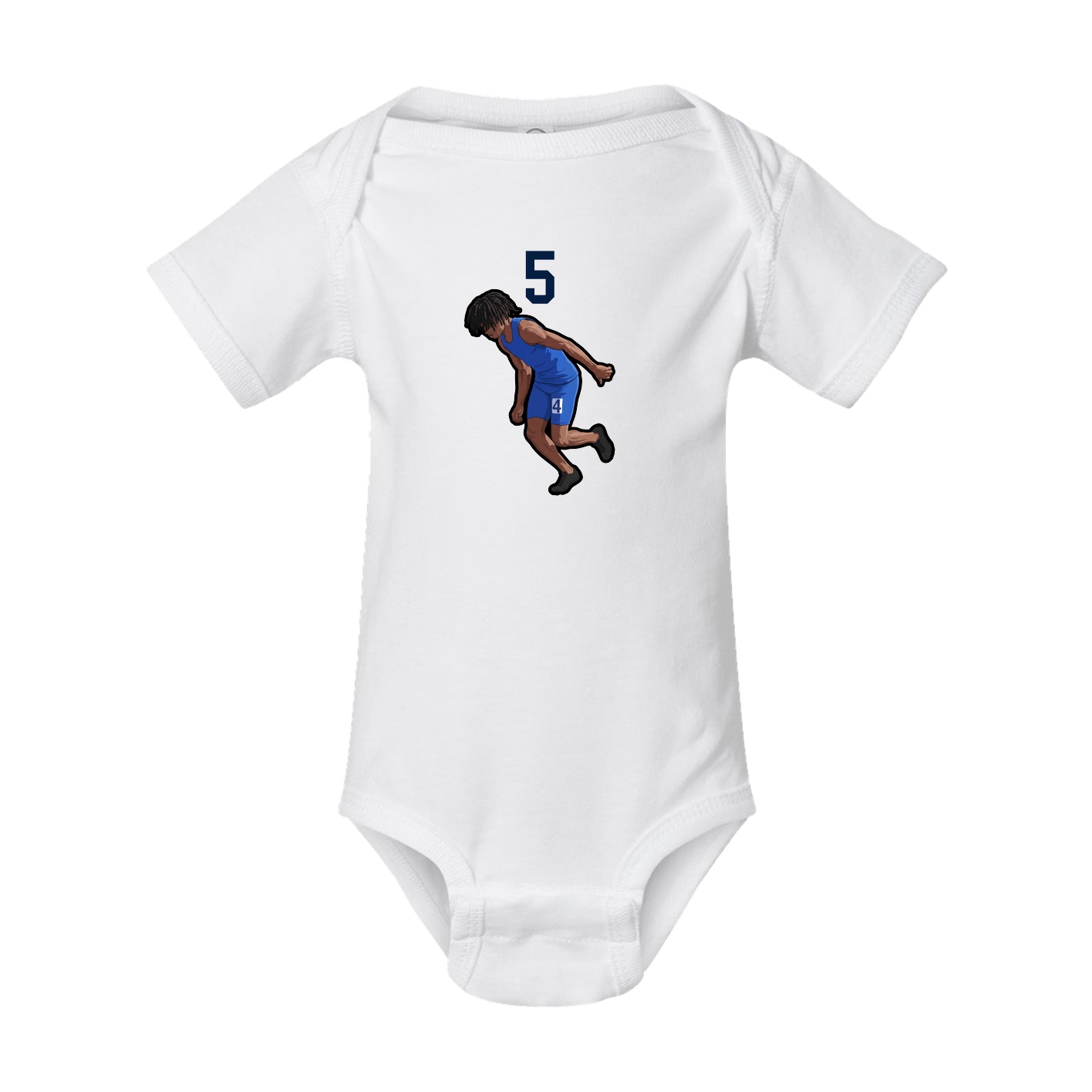 Baby Onesie — Number Top in White