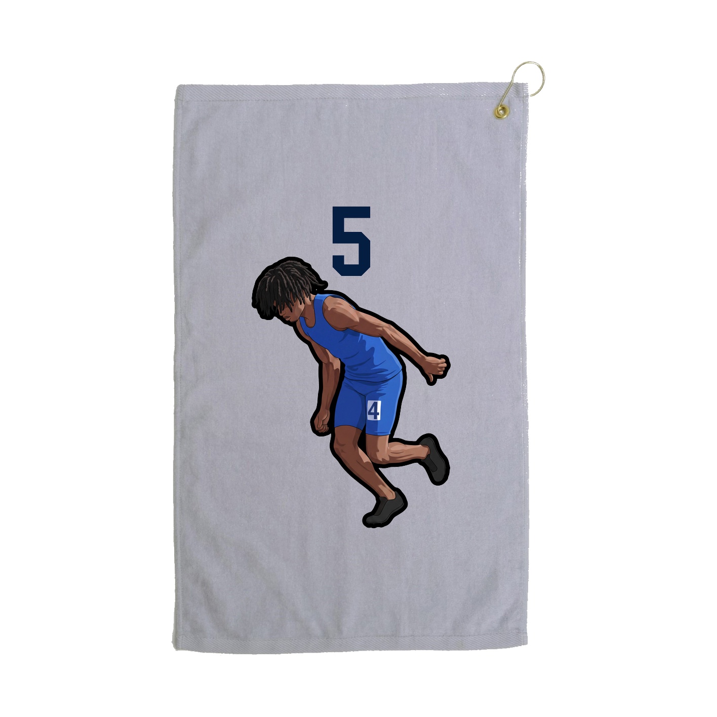Golf Towel — Number Top in Grey