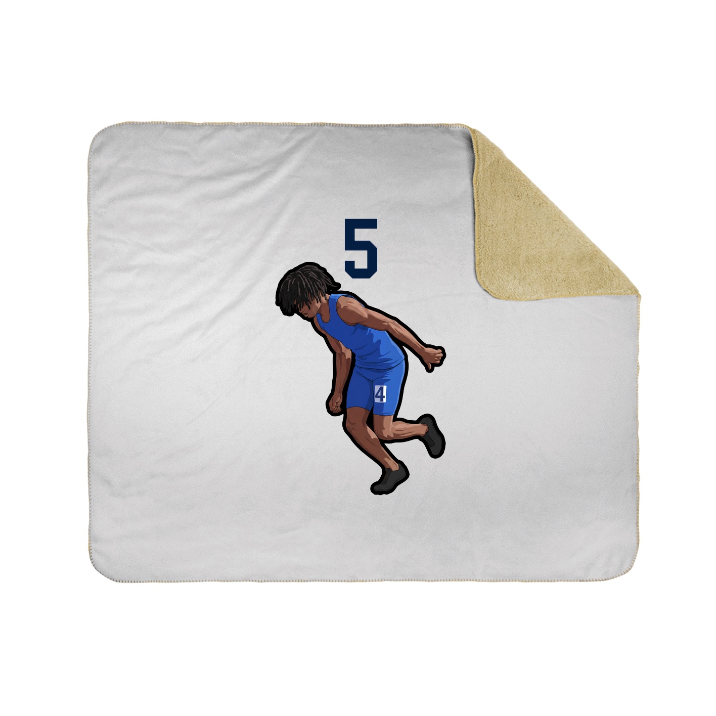 Throw Blanket — Number Top in White