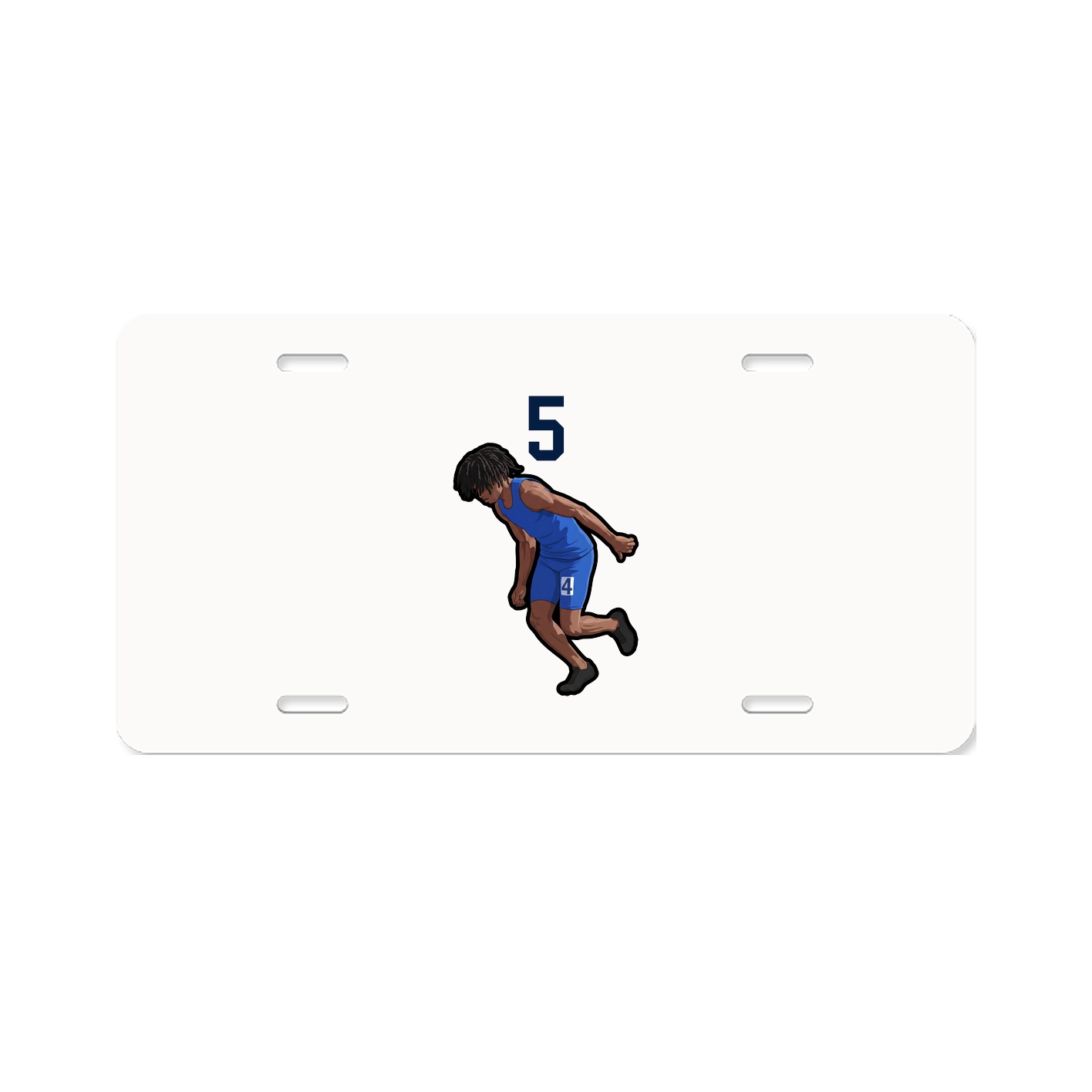 License Plate — Number Top in Classic
