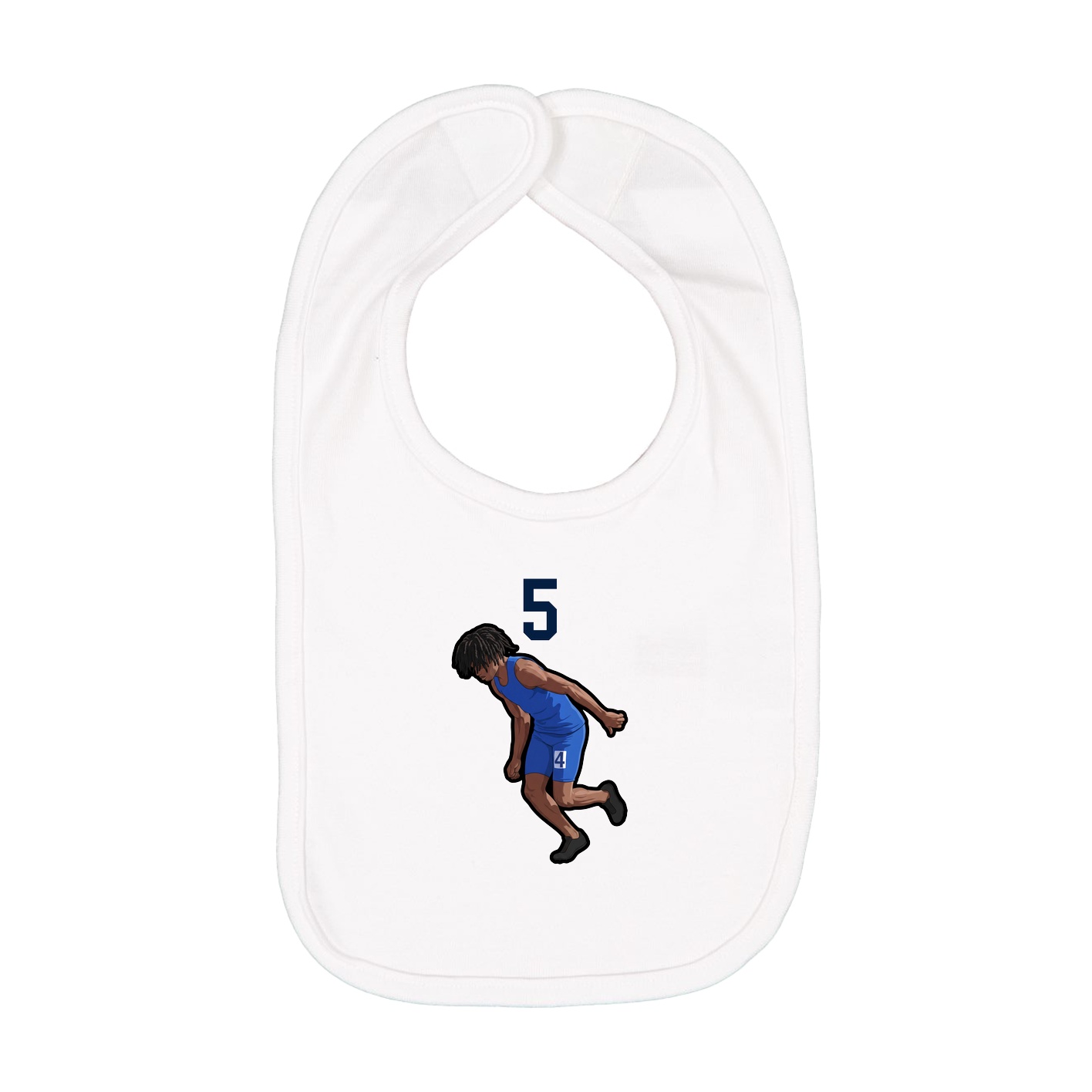 Infant Bib — Number Top in White