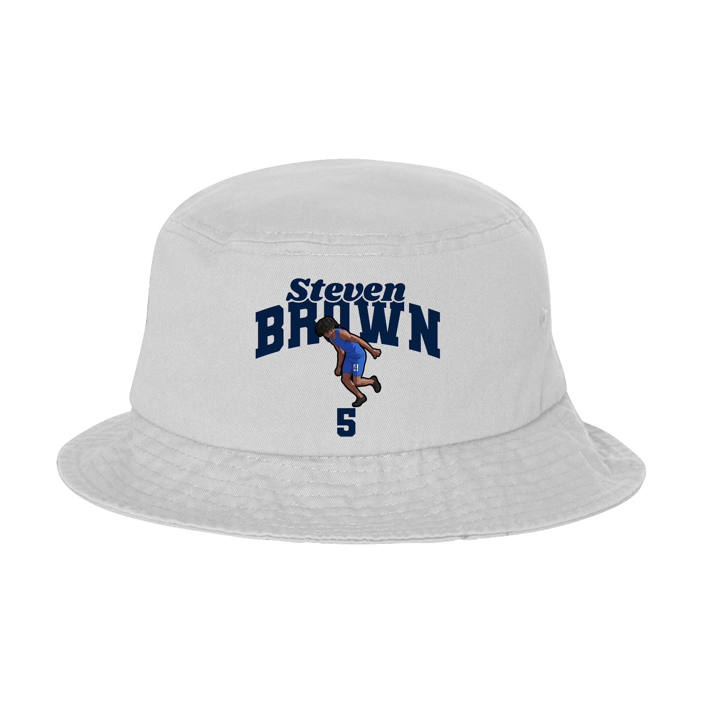 Bucket Cap — Signature Arch in White