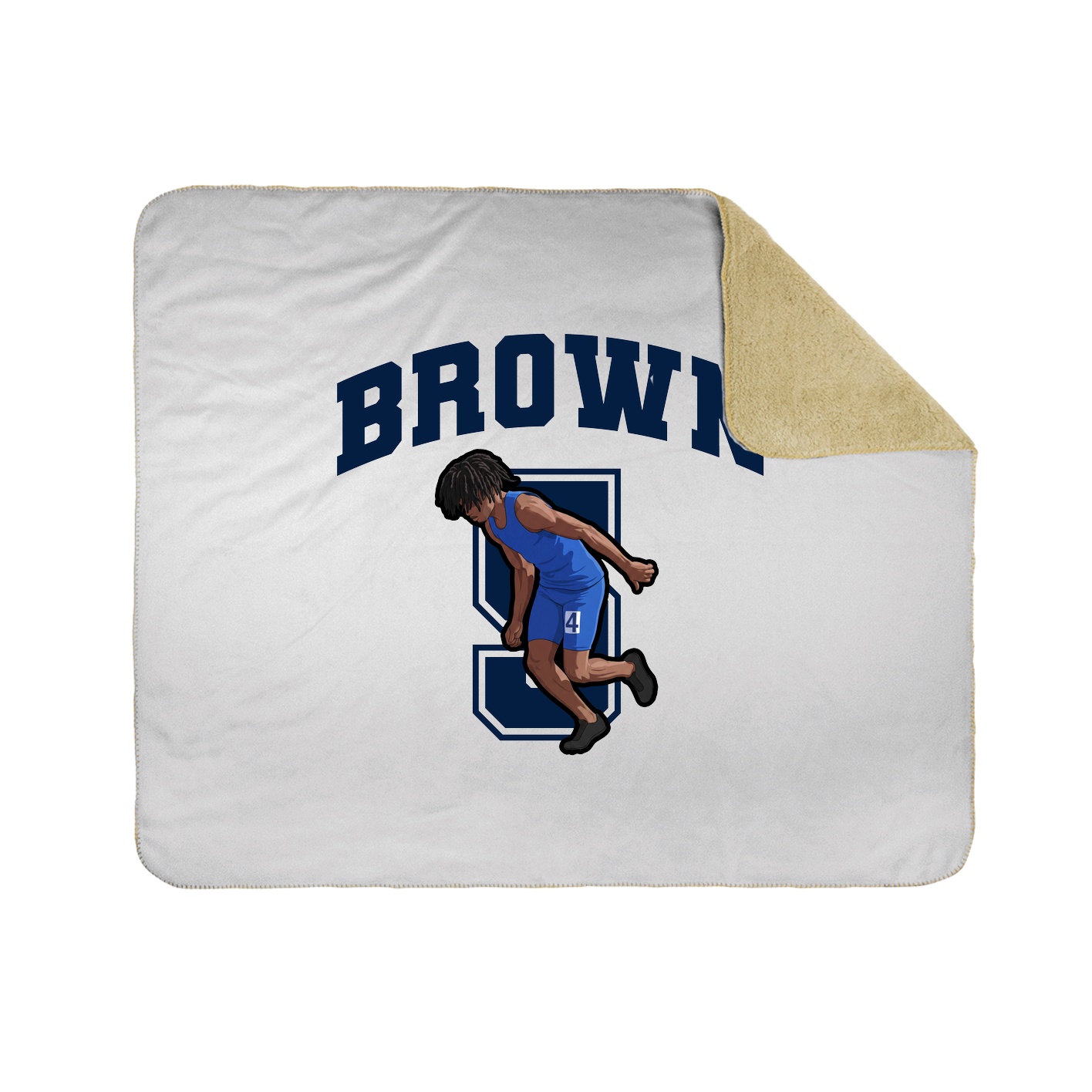 Throw Blanket — Number in White