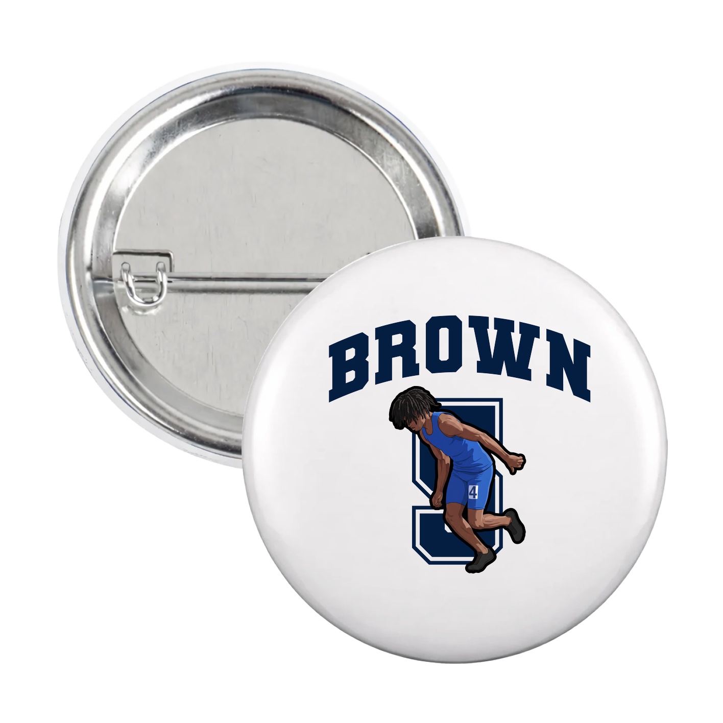 Game Day Button — Number in White