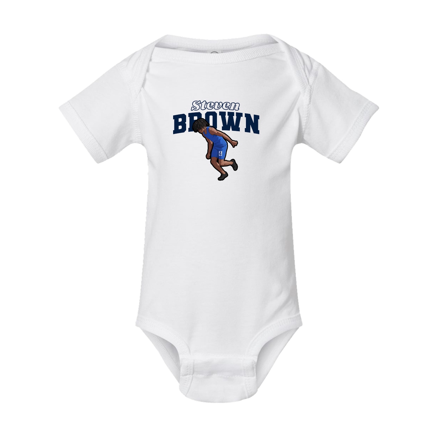 Baby Onesie — Name Arch in White