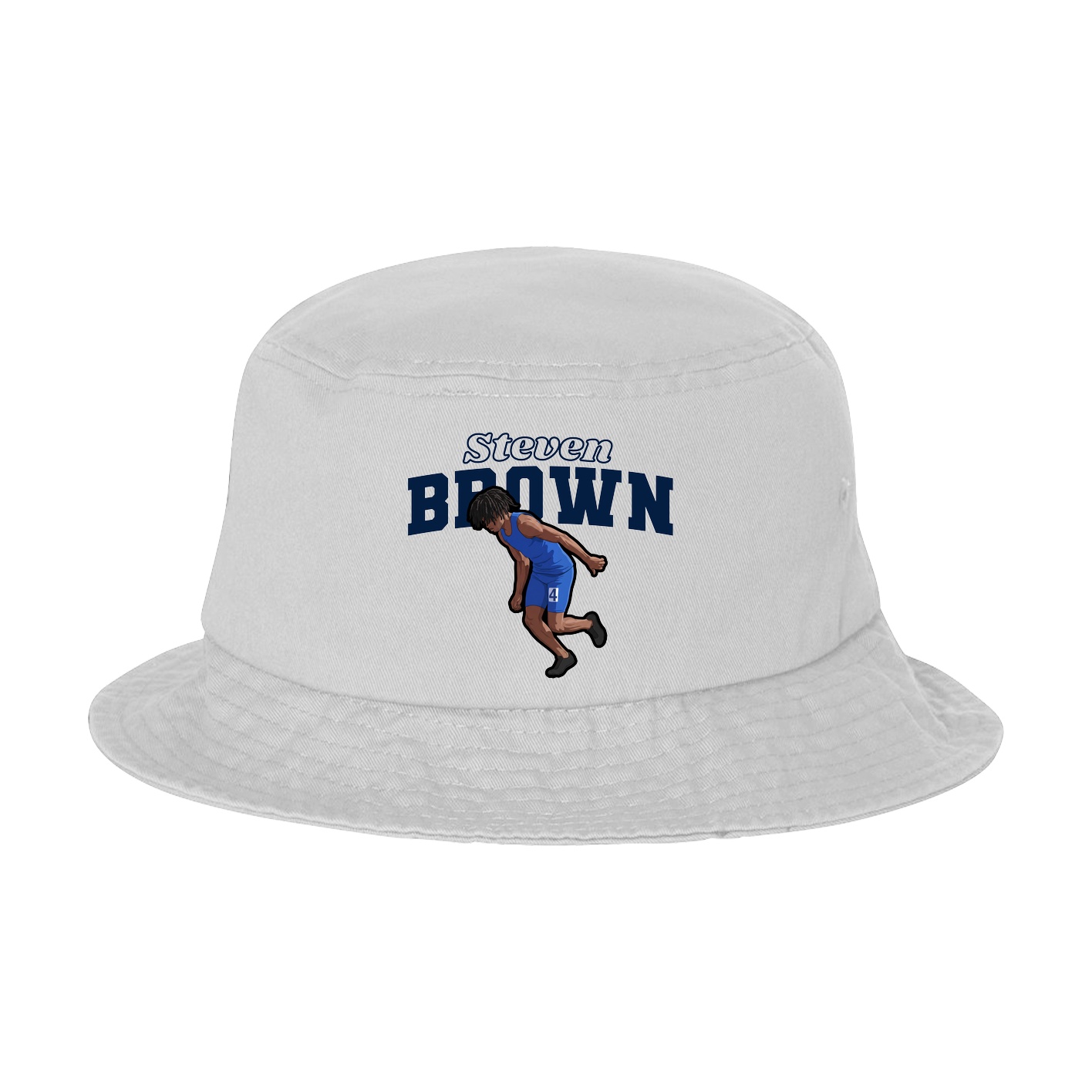 Bucket Cap — Name Arch in White