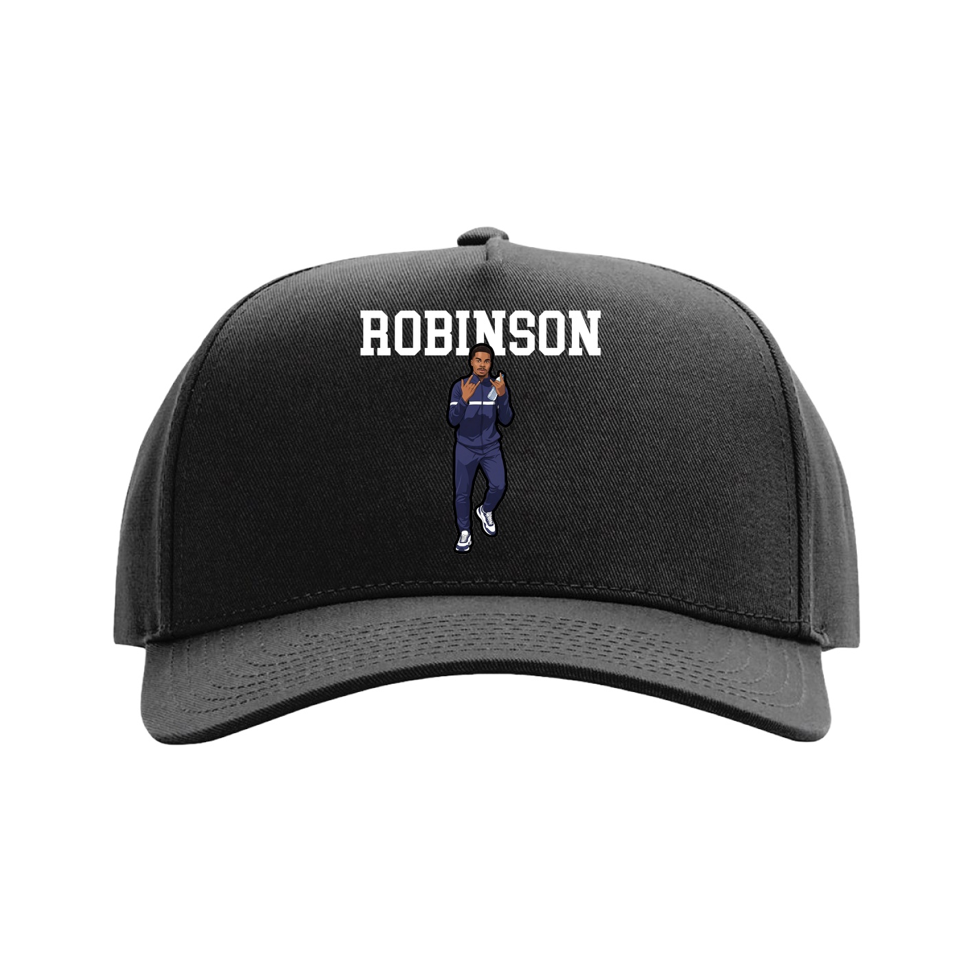 Full Fabric Five-Panel Champ Cap — Shirsey in Black