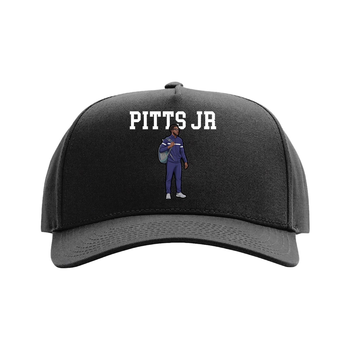Full Fabric Five-Panel Champ Cap — Shirsey in Black