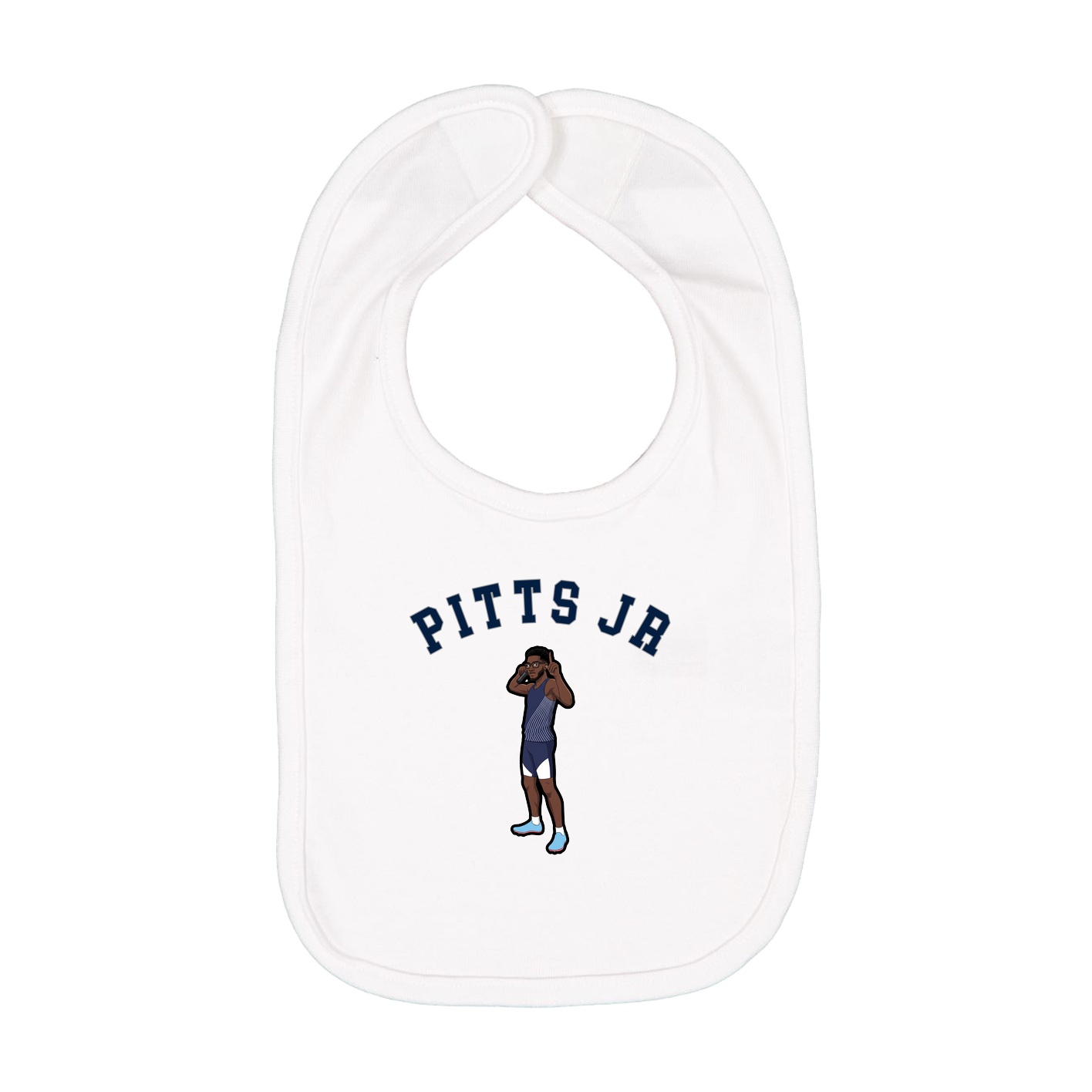 Infant Bib — Shirsey Arch in White