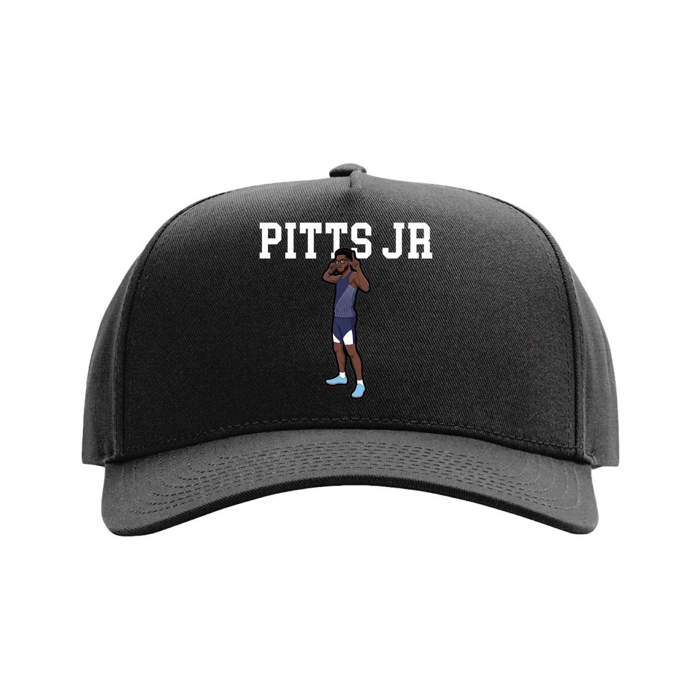 Full Fabric Five-Panel Champ Cap — Shirsey in Black
