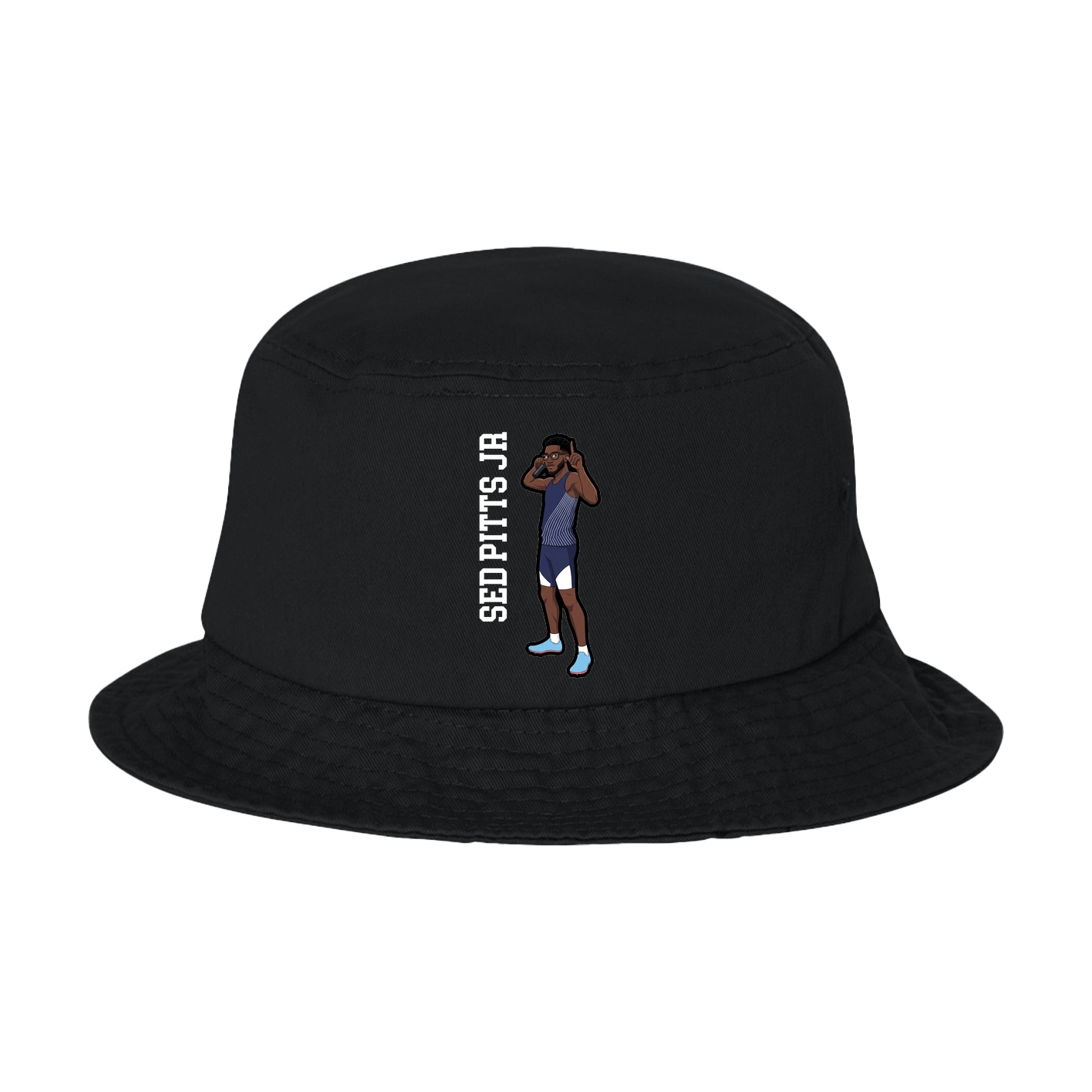 Bucket Cap — Name Vertical in Black