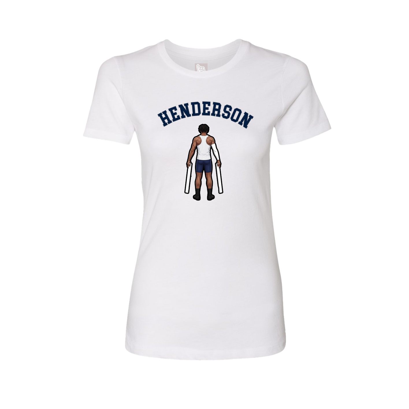 Fitted Women's Tee — Shirsey Arch in White