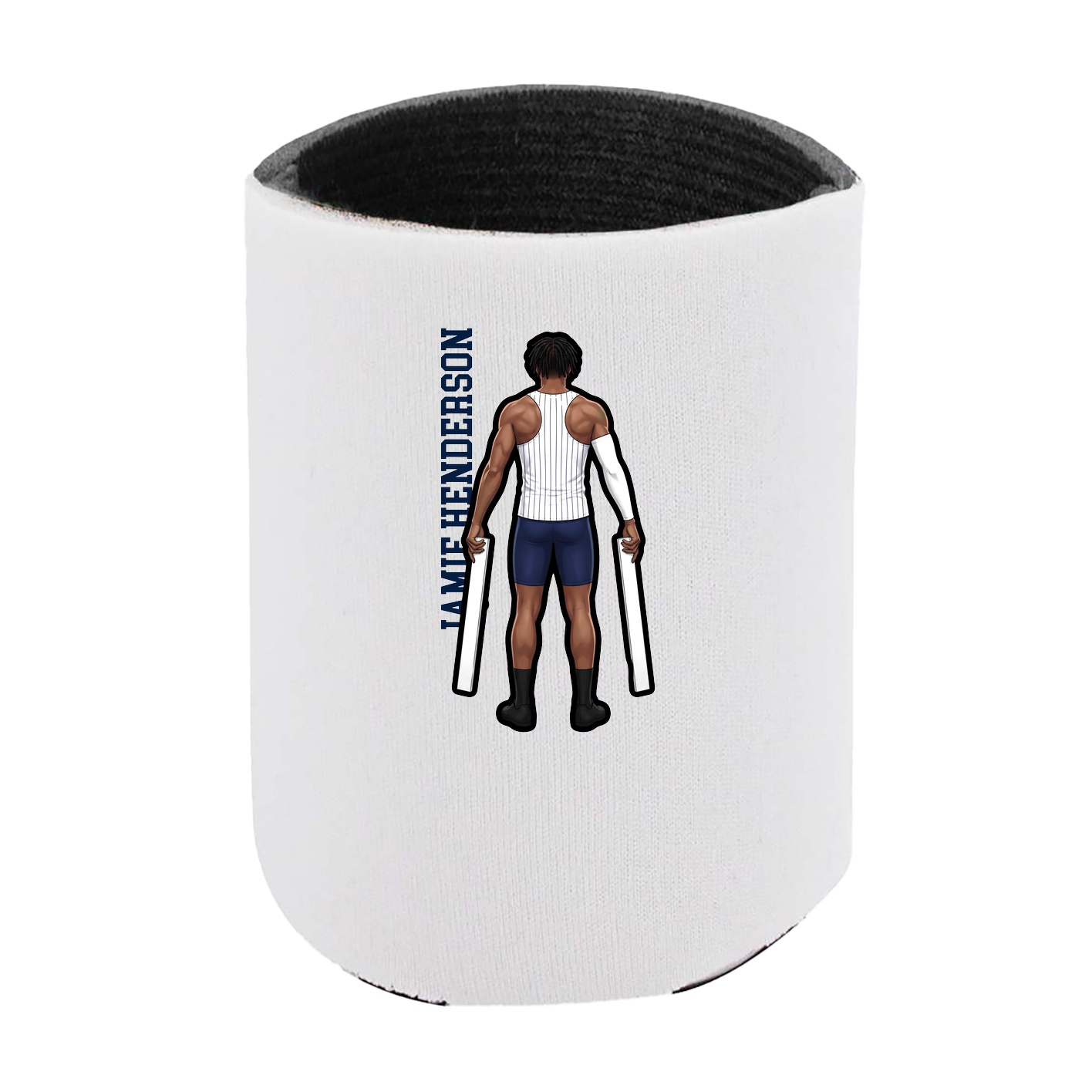 Can Holder — Name Vertical in White