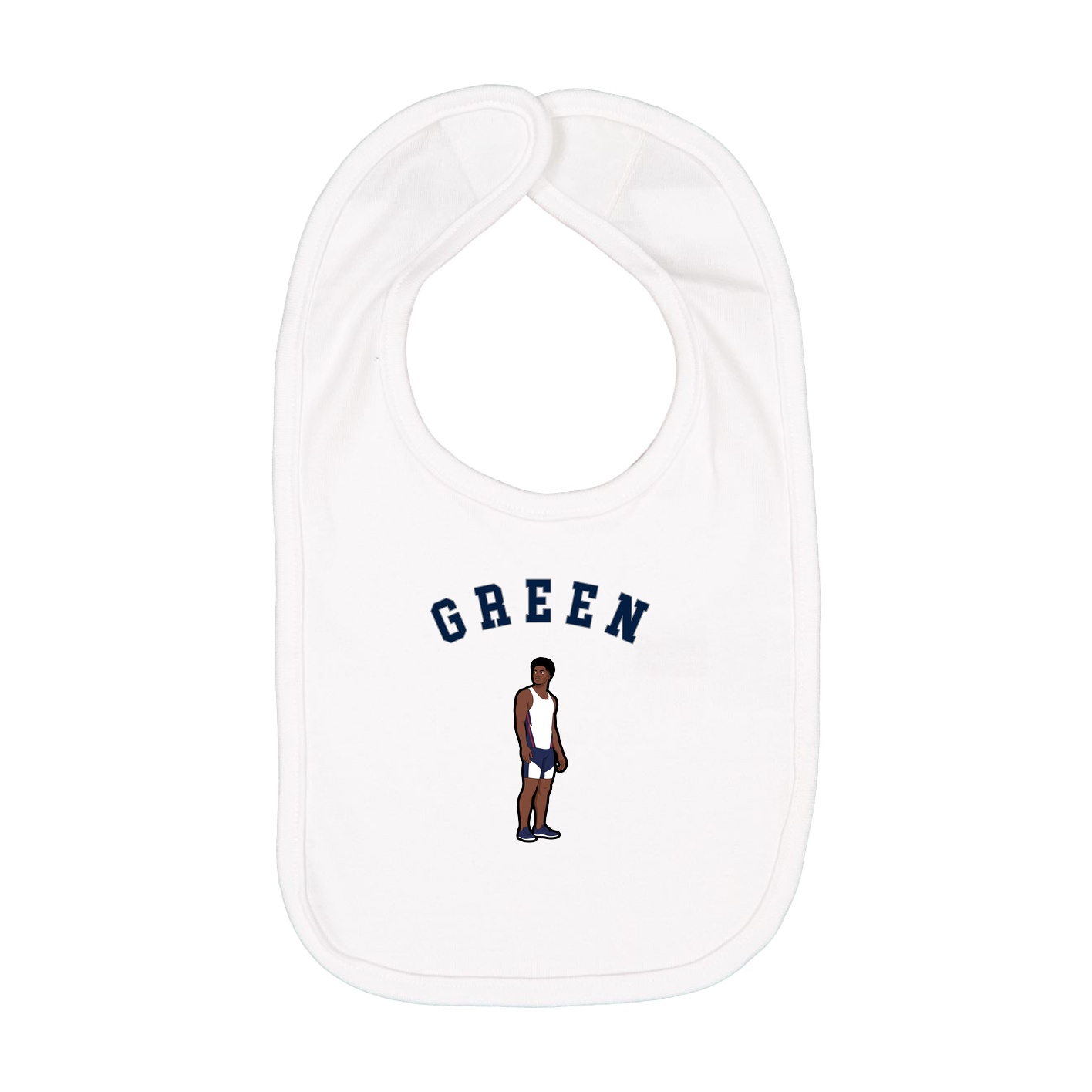 Infant Bib — Shirsey Arch in White