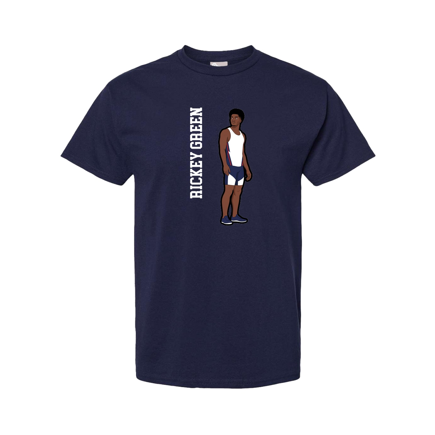 Tee — Name Vertical in Navy