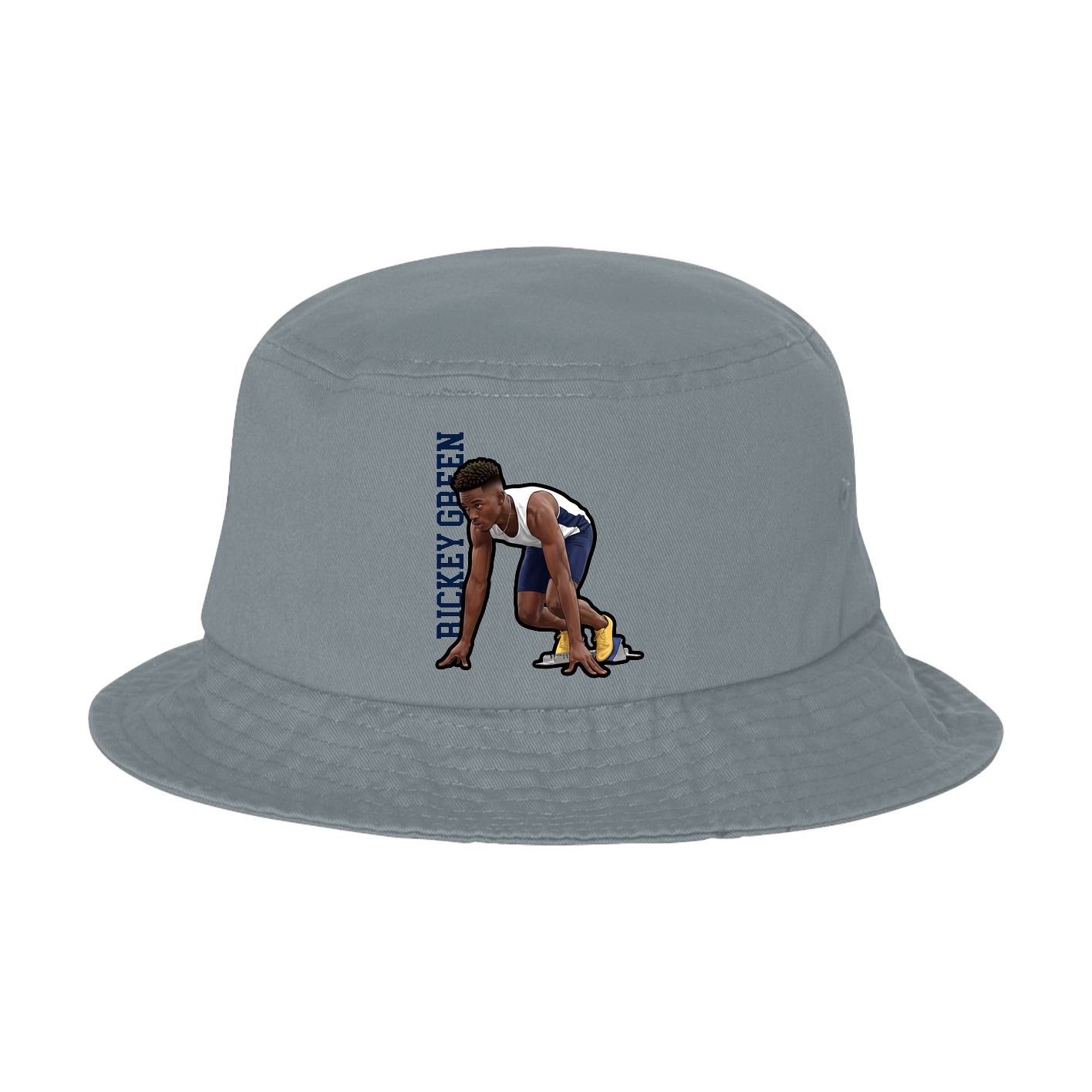 Bucket Cap — Name Vertical in Grey