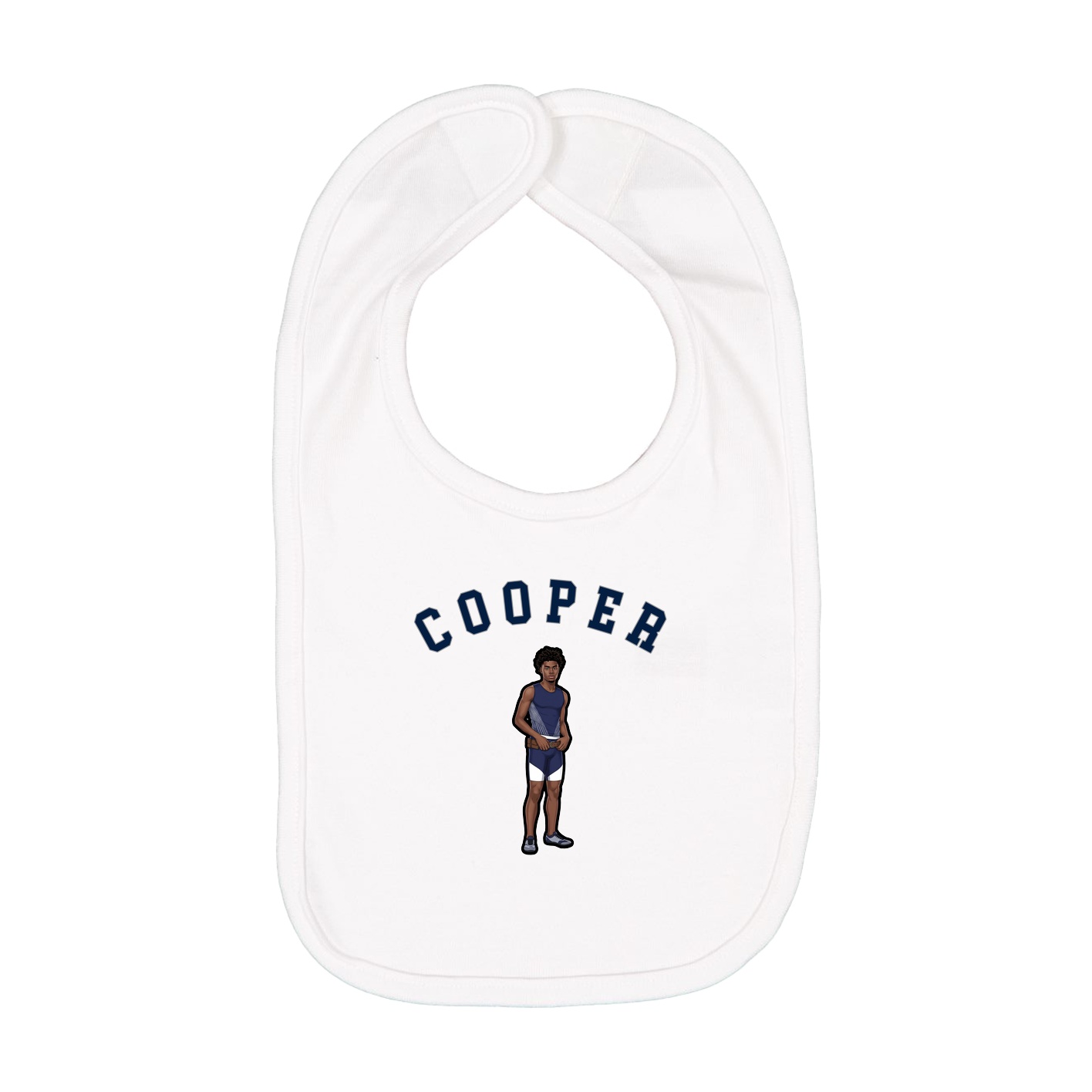 Infant Bib — Shirsey Arch in White