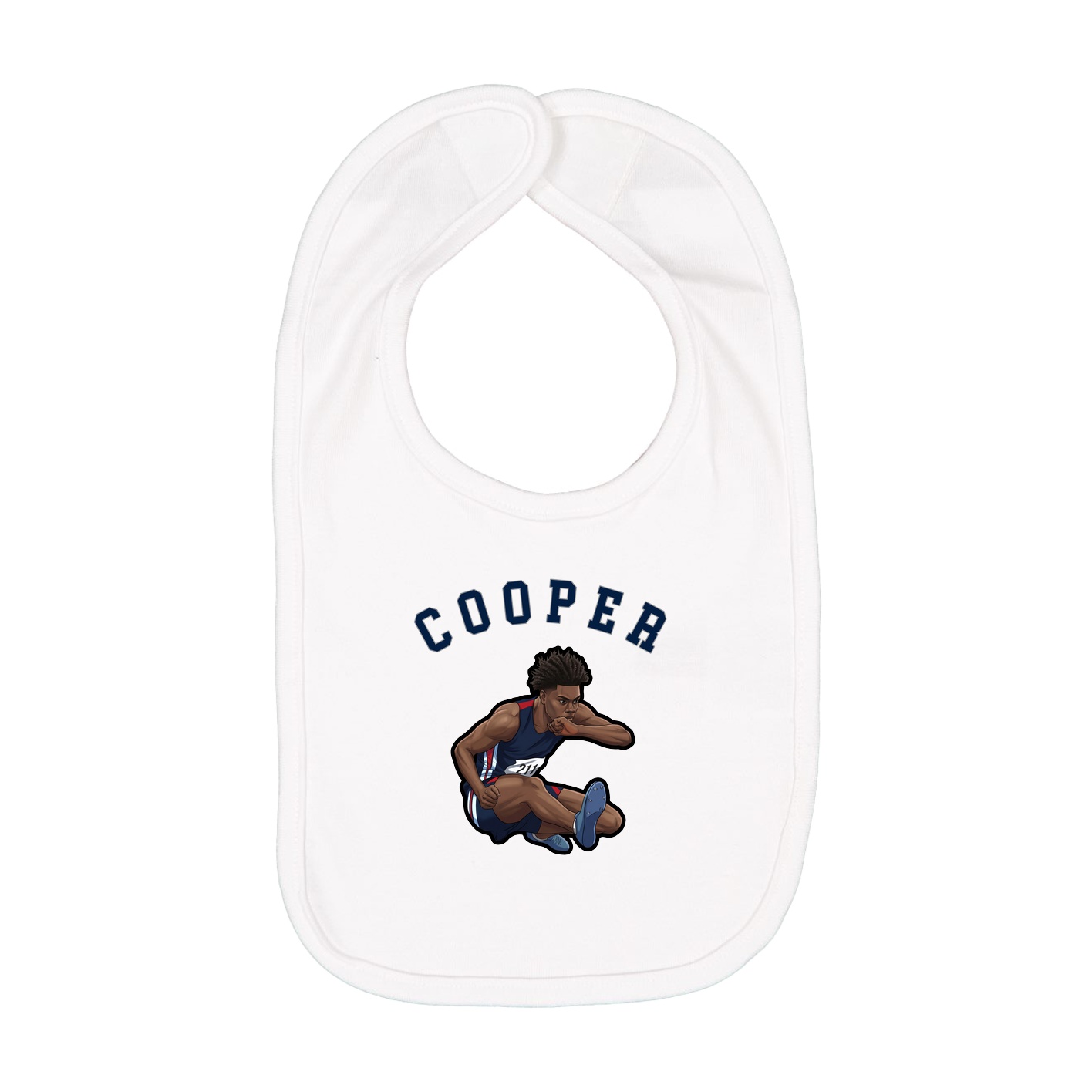 Infant Bib — Shirsey Arch in White