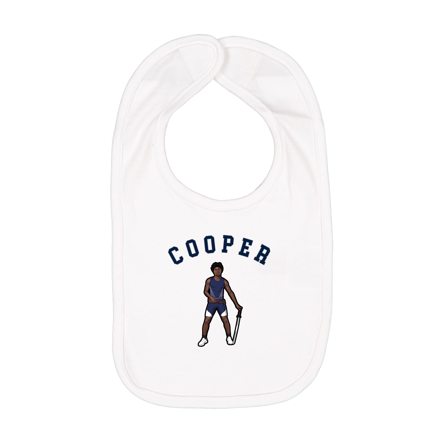 Infant Bib — Shirsey Arch in White