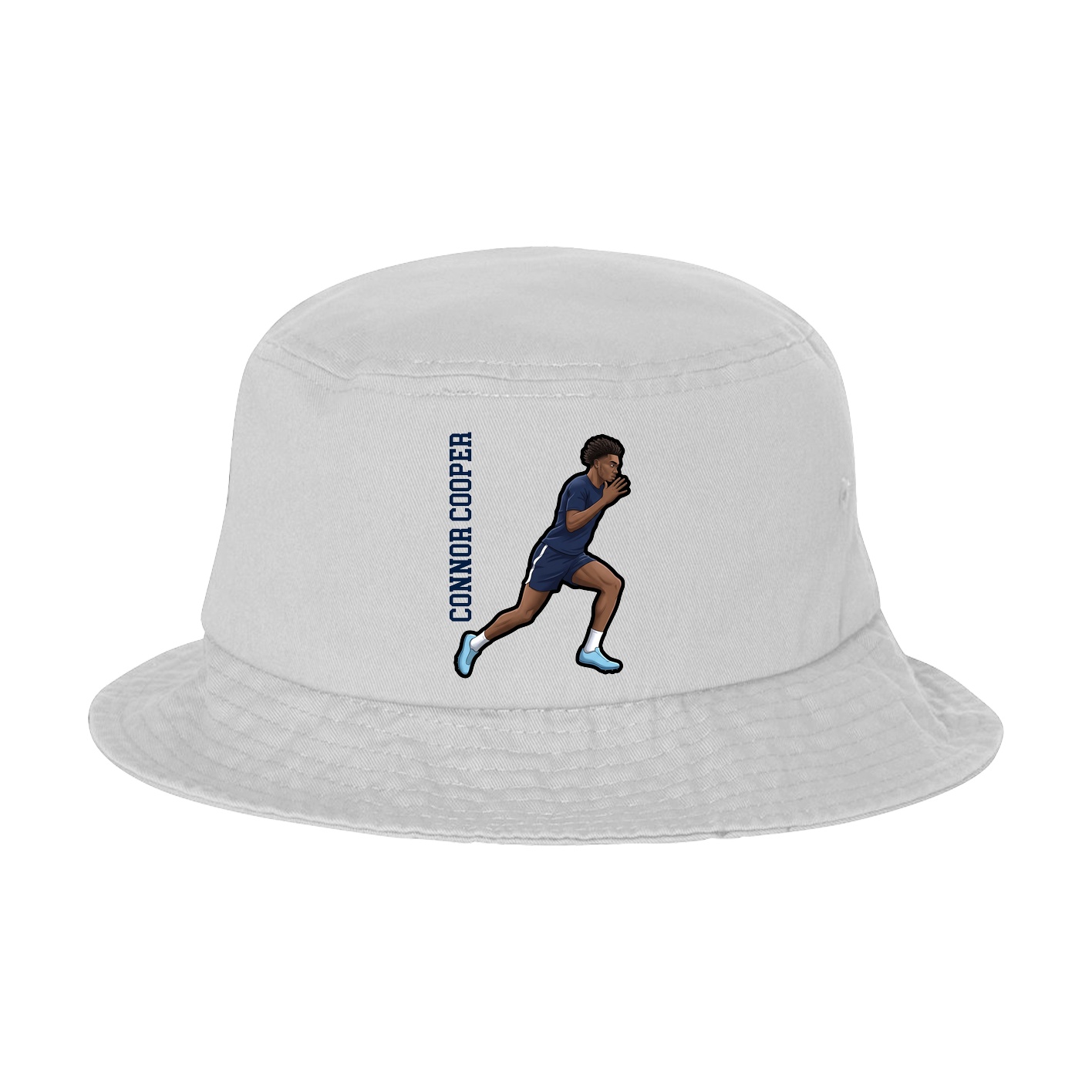Bucket Cap — Name Vertical in White