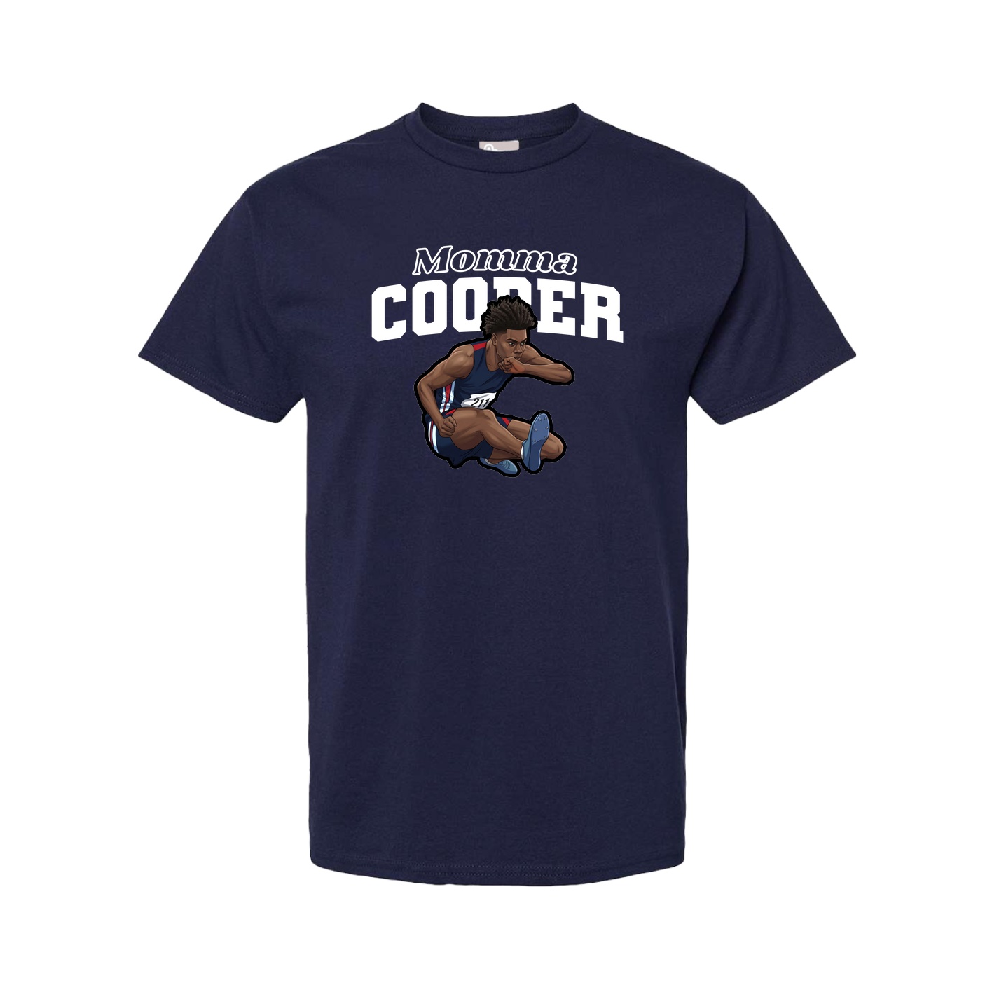 Youth Tee — Mothers Day Block in Navy