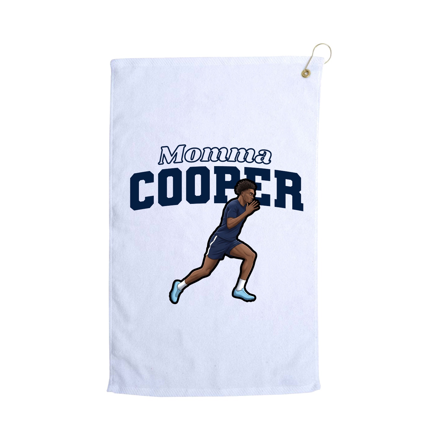 Golf Towel — Mothers Day Block in White