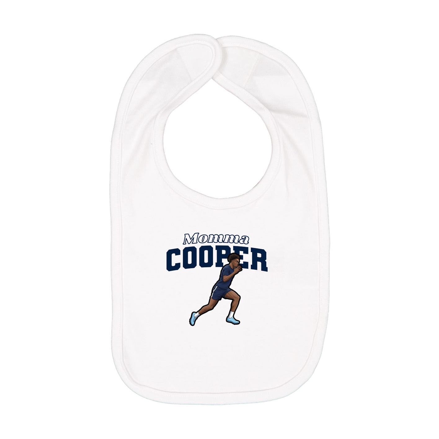 Infant Bib — Mothers Day Block in White