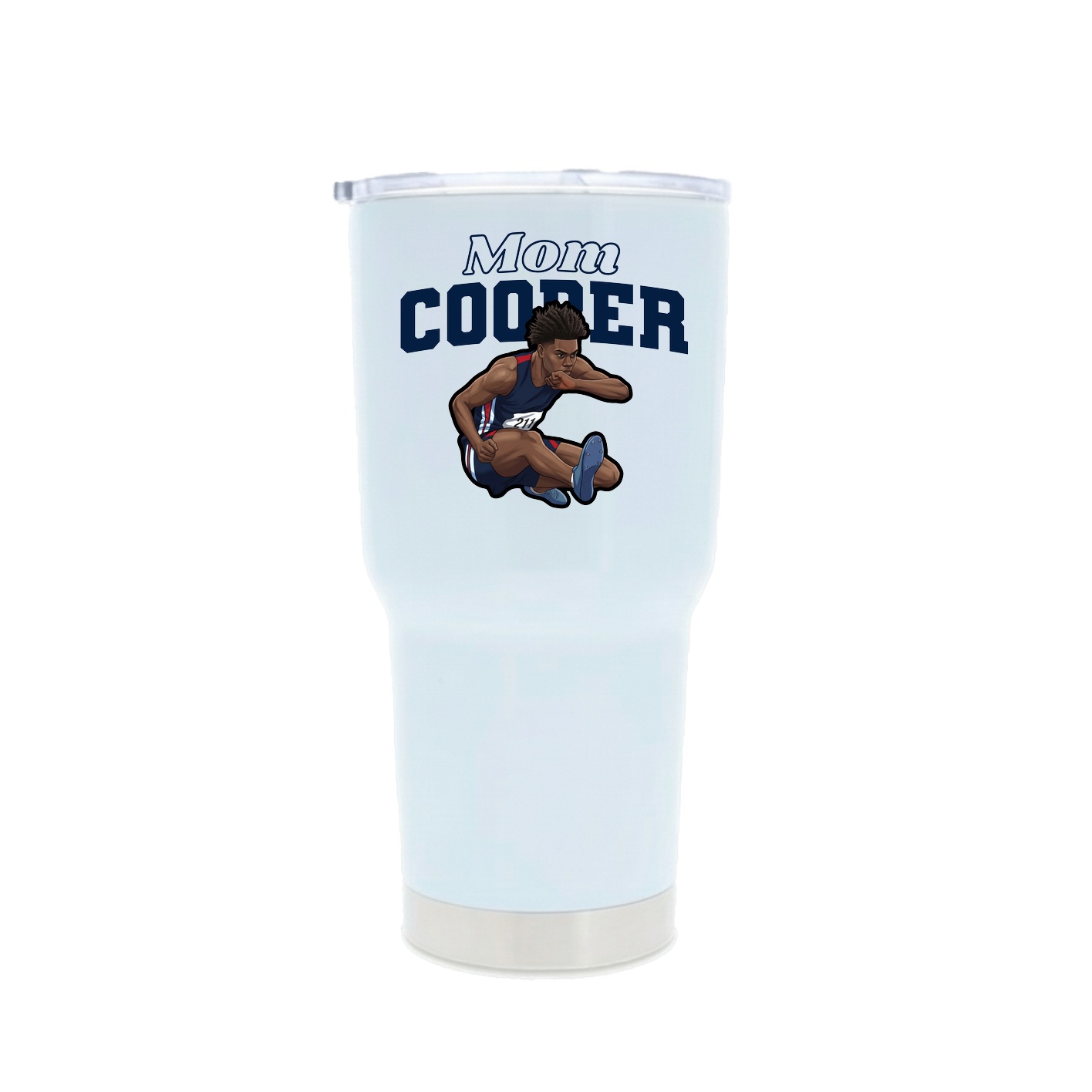 30oz Stainless Steel Tumbler — Mothers Day Block in White