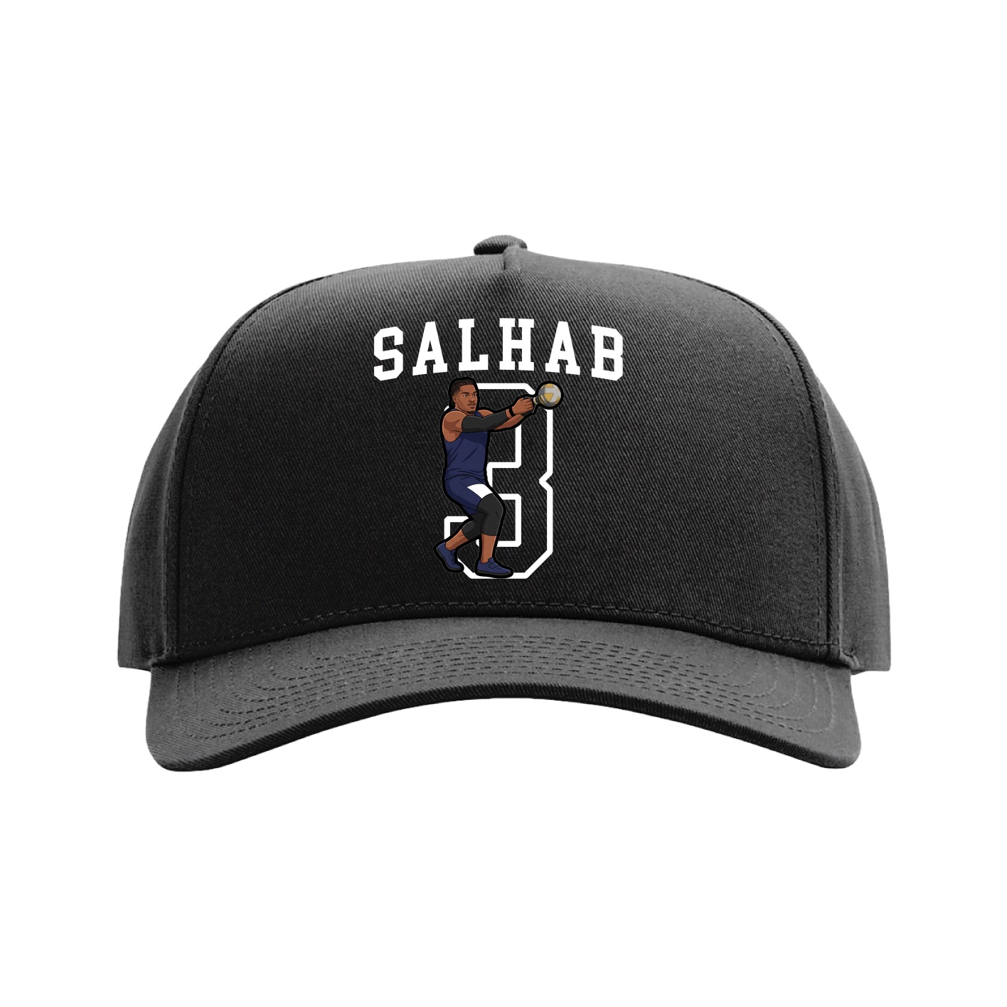 Full Fabric Five-Panel Champ Cap — Shirsey in Black