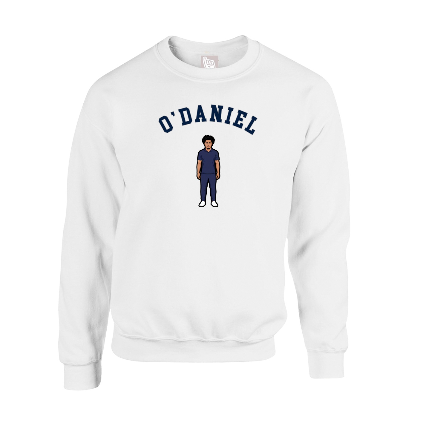 Fleece Crew — Shirsey Arch in White