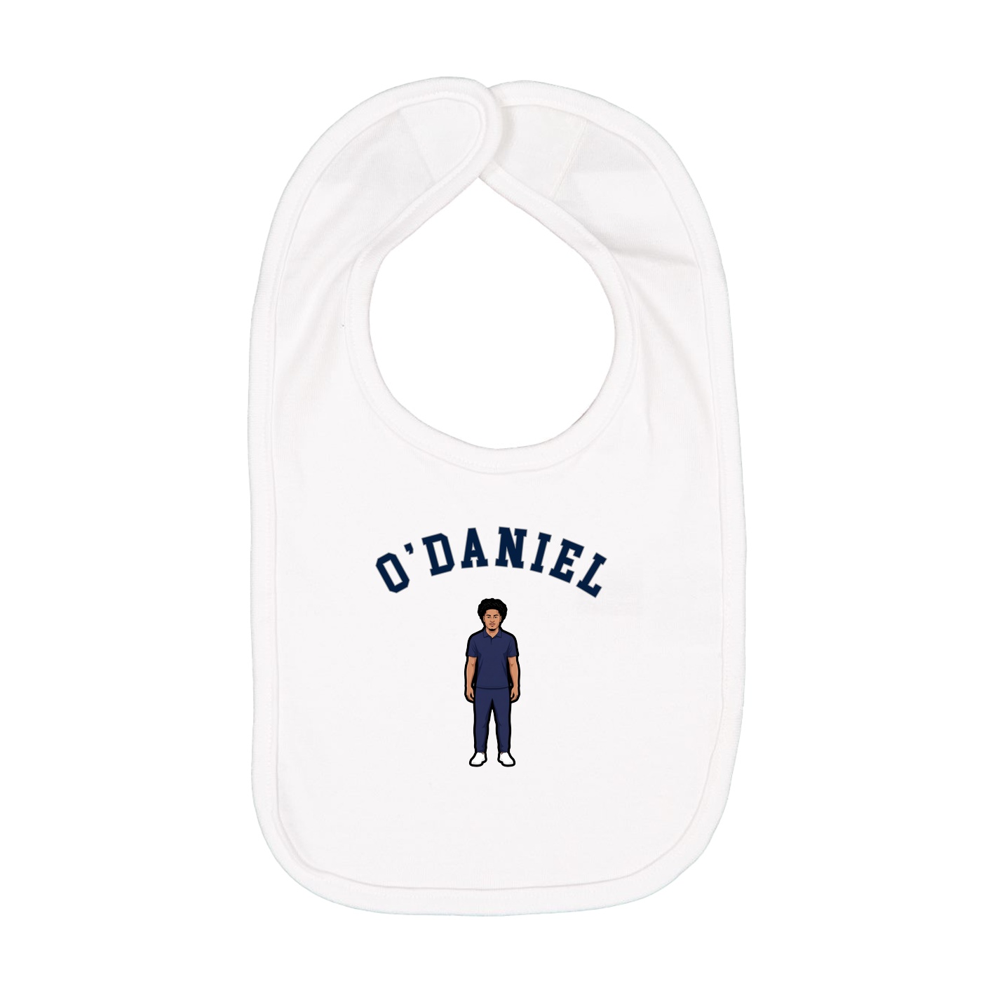 Infant Bib — Shirsey Arch in White