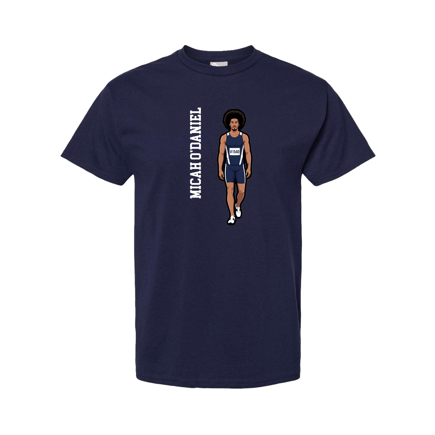 Youth Tee — Name Vertical in Navy