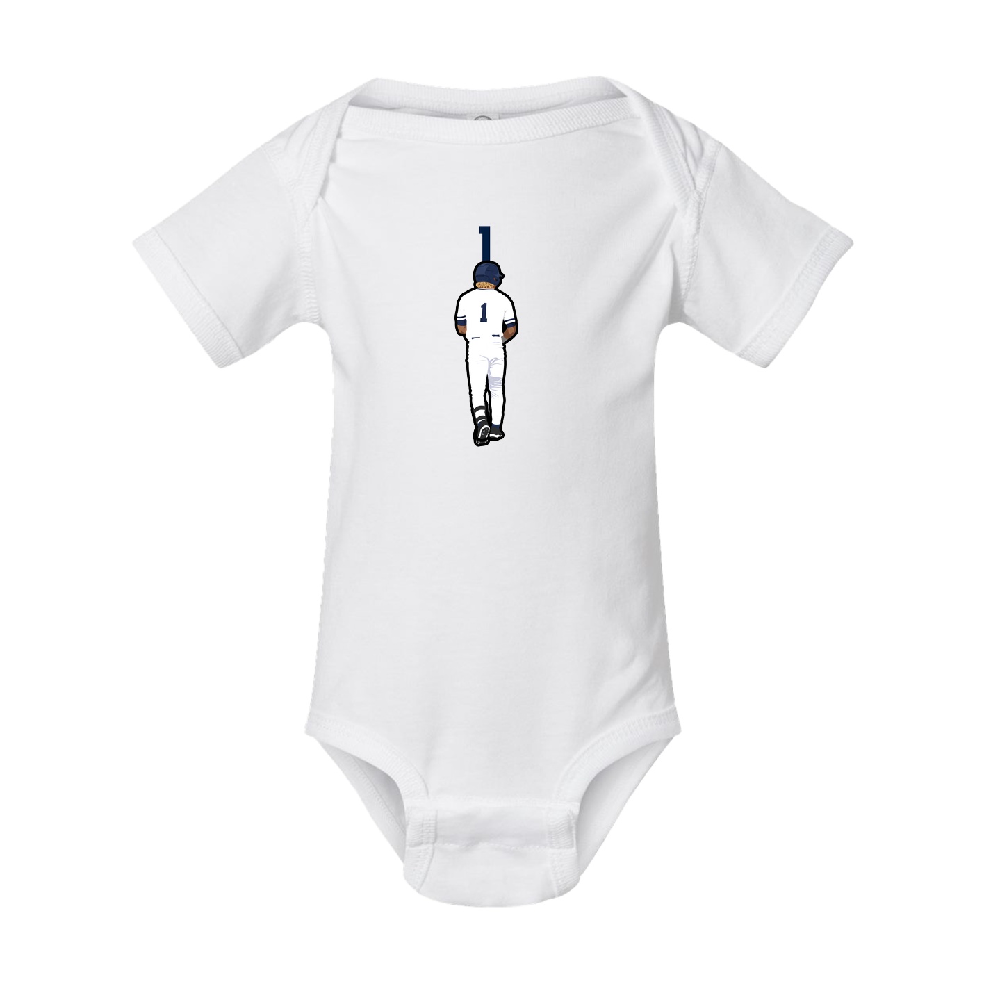 Baby Onesie — Number Top in White