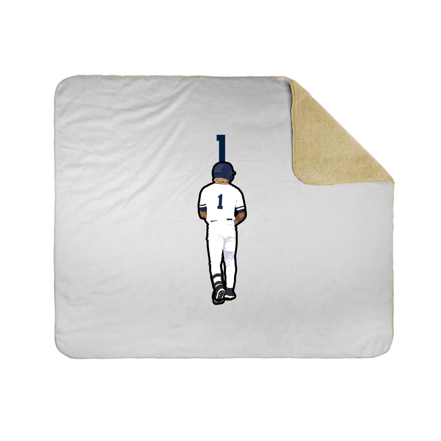 Throw Blanket — Number Top in White