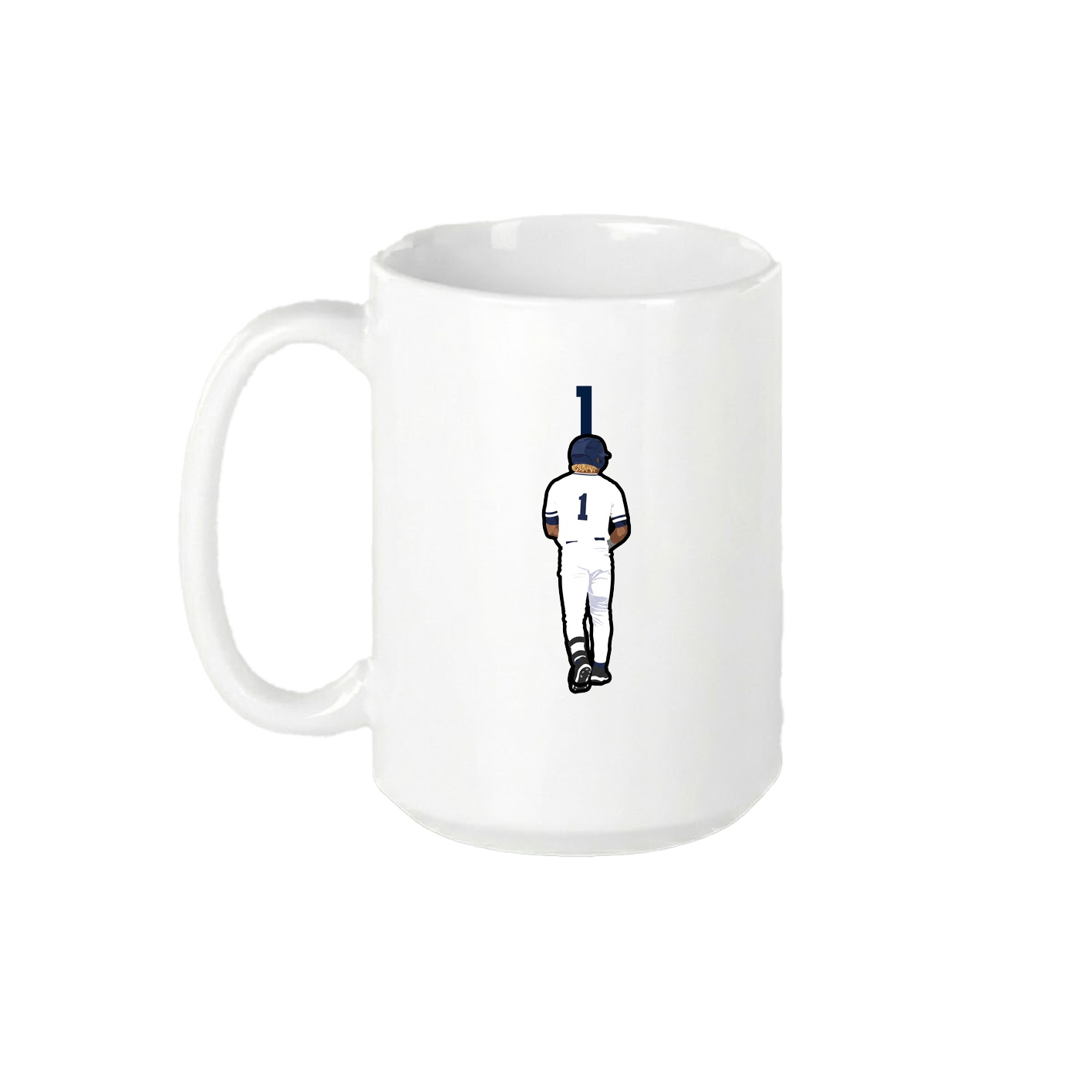 15oz Coffee Mug — Number Top in White