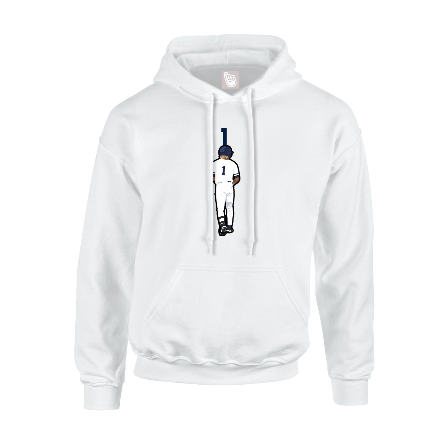 Hoodie — Number Top in White