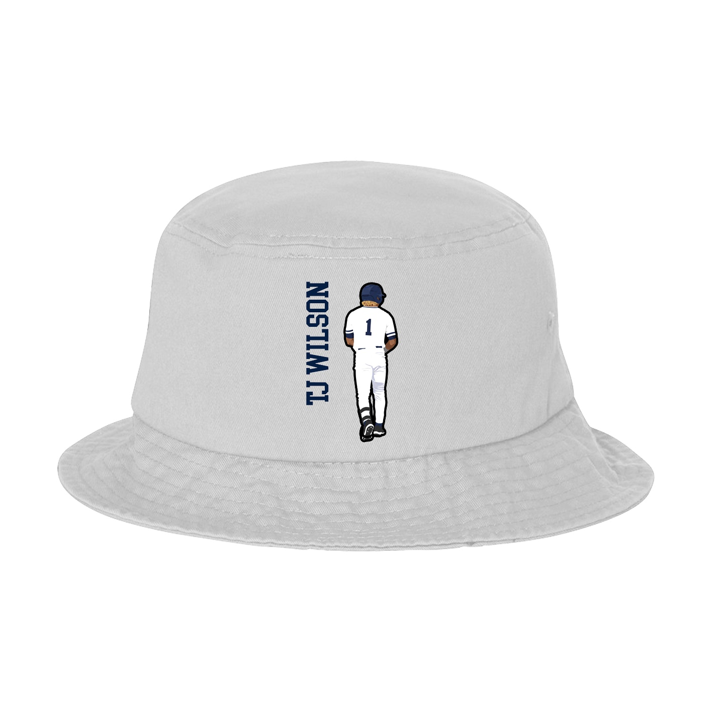 Bucket Cap — Name Vertical in White