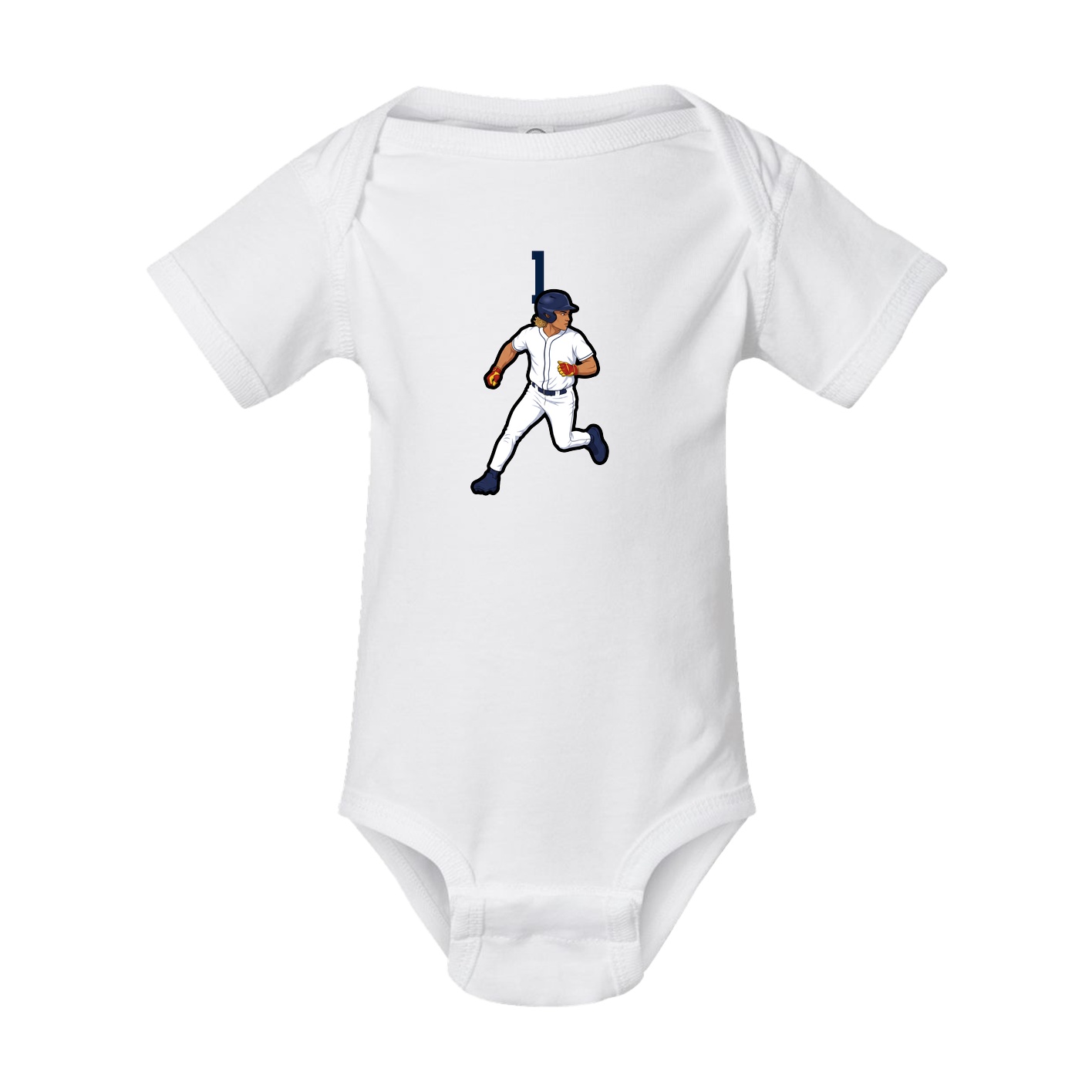 Baby Onesie — Number Top in White