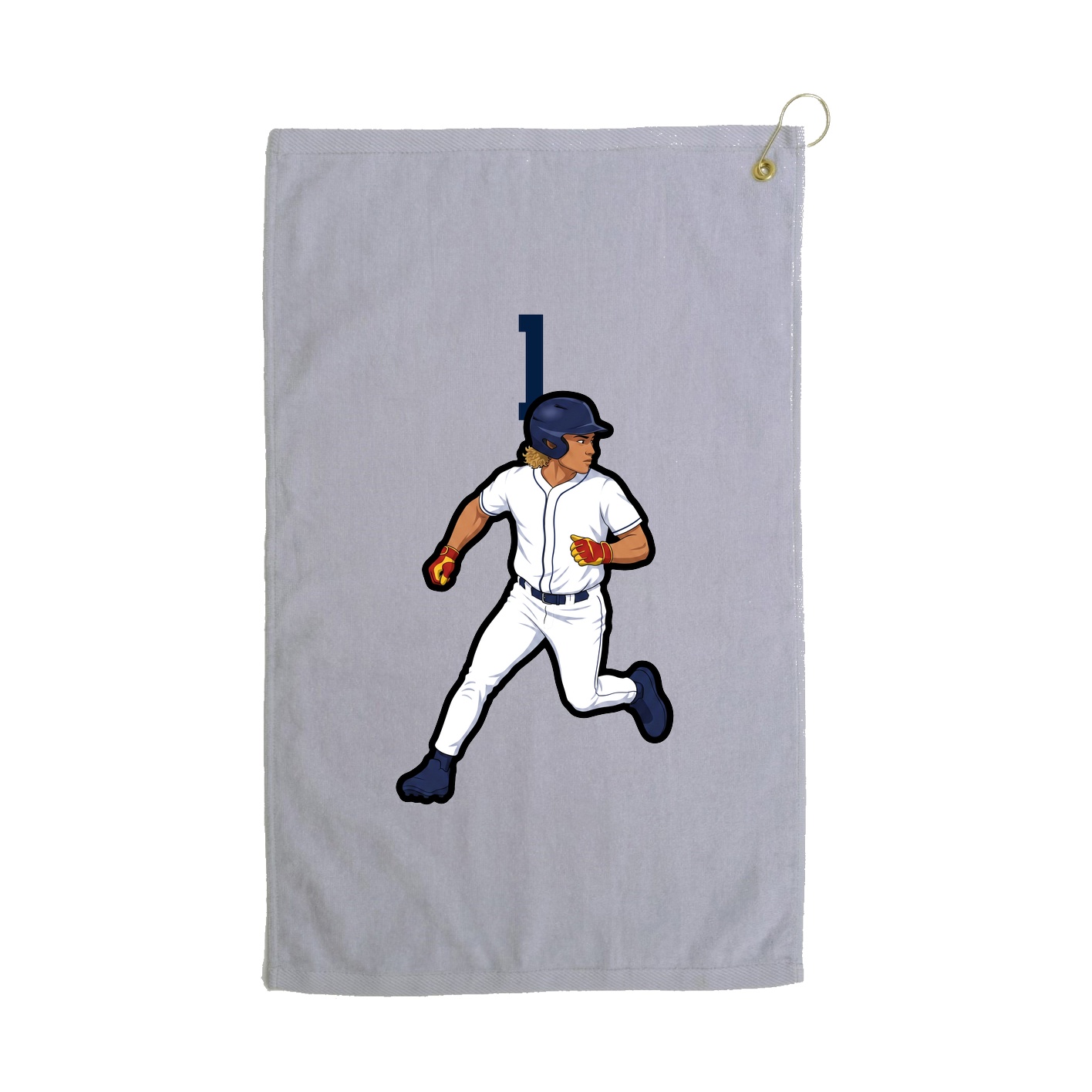 Golf Towel — Number Top in Grey