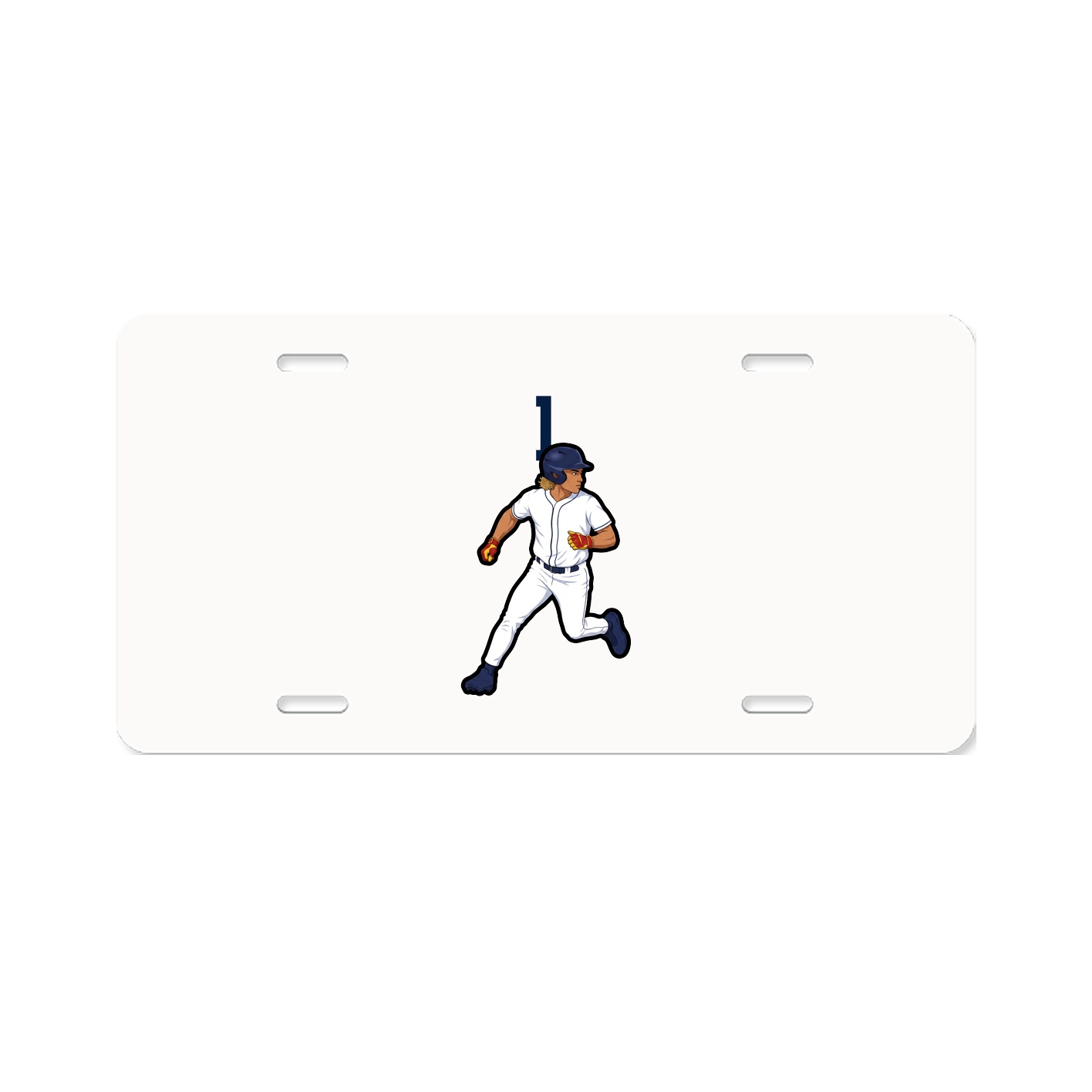 License Plate — Number Top in Classic