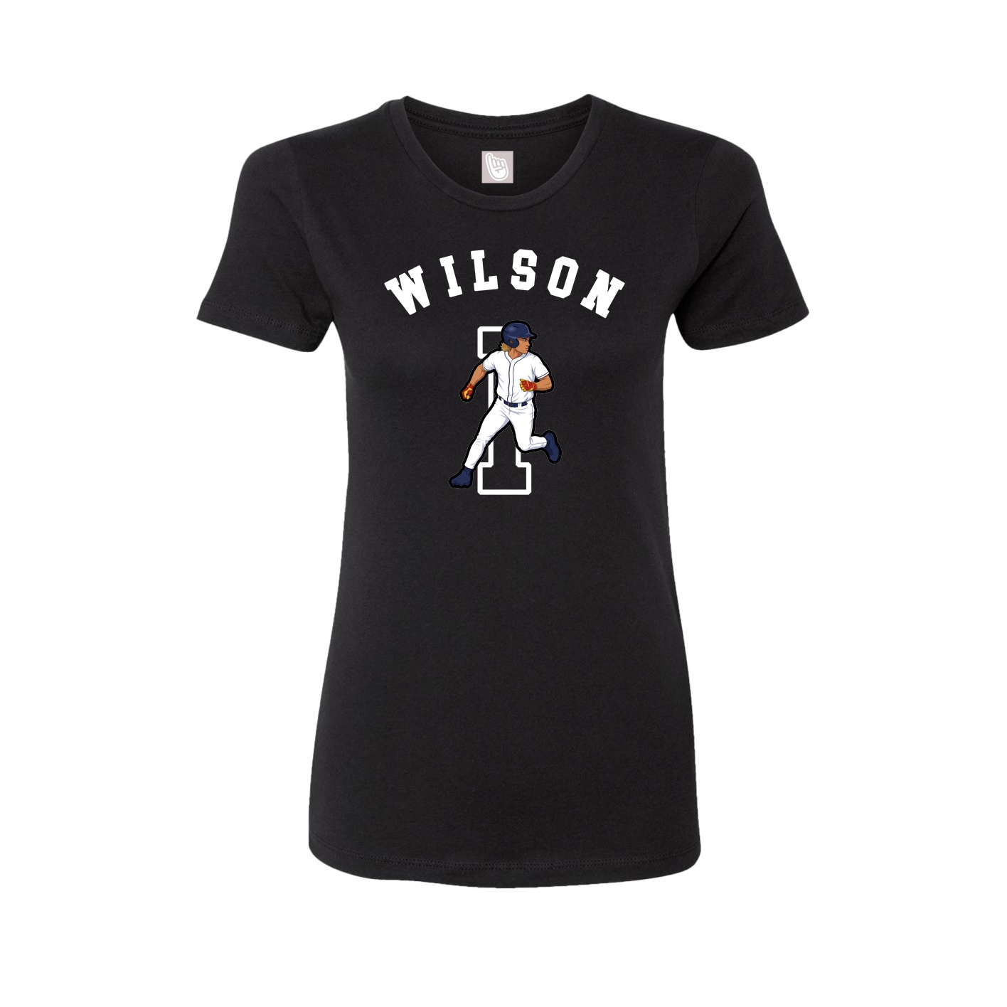 Fitted Women's Tee — Shirsey Arch in Black