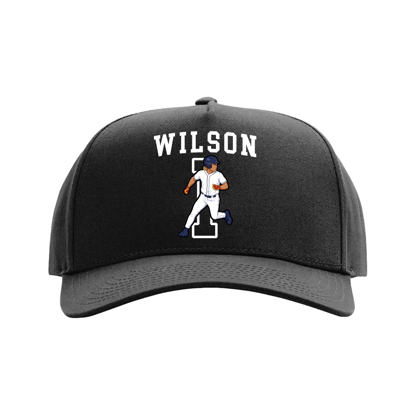 Full Fabric Five-Panel Champ Cap — Shirsey in Black