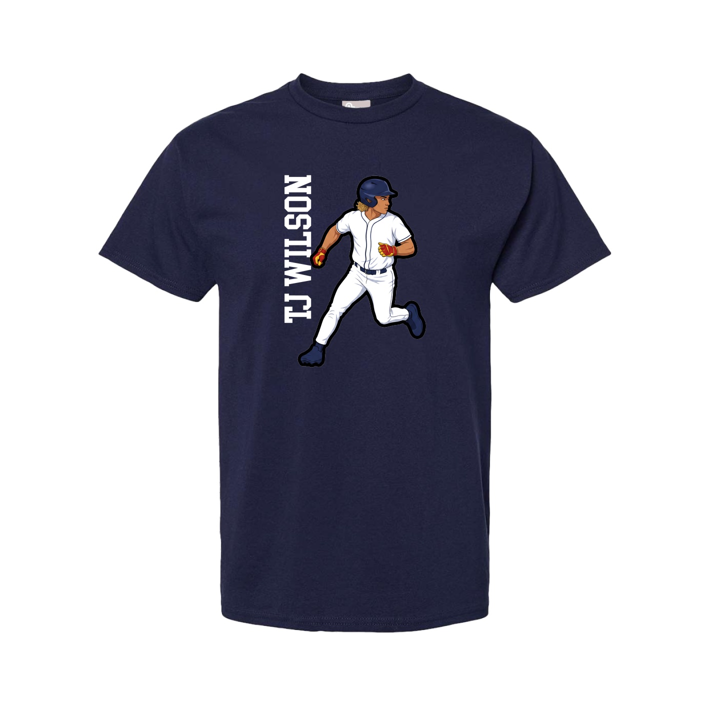 Tee — Name Vertical in Navy