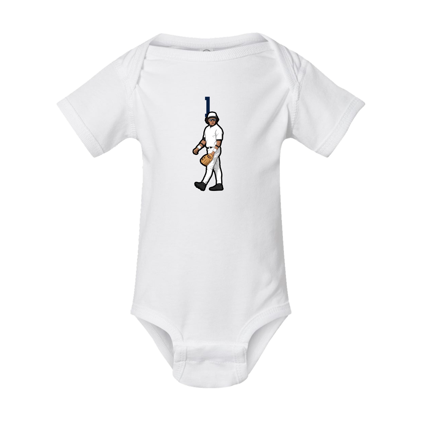 Baby Onesie — Number Top in White