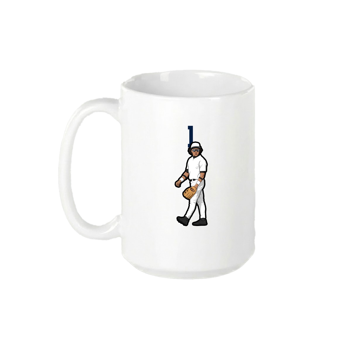 15oz Coffee Mug — Number Top in White